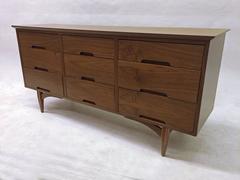 Mid-Century Modern Vega Walnut Dresser by Morris