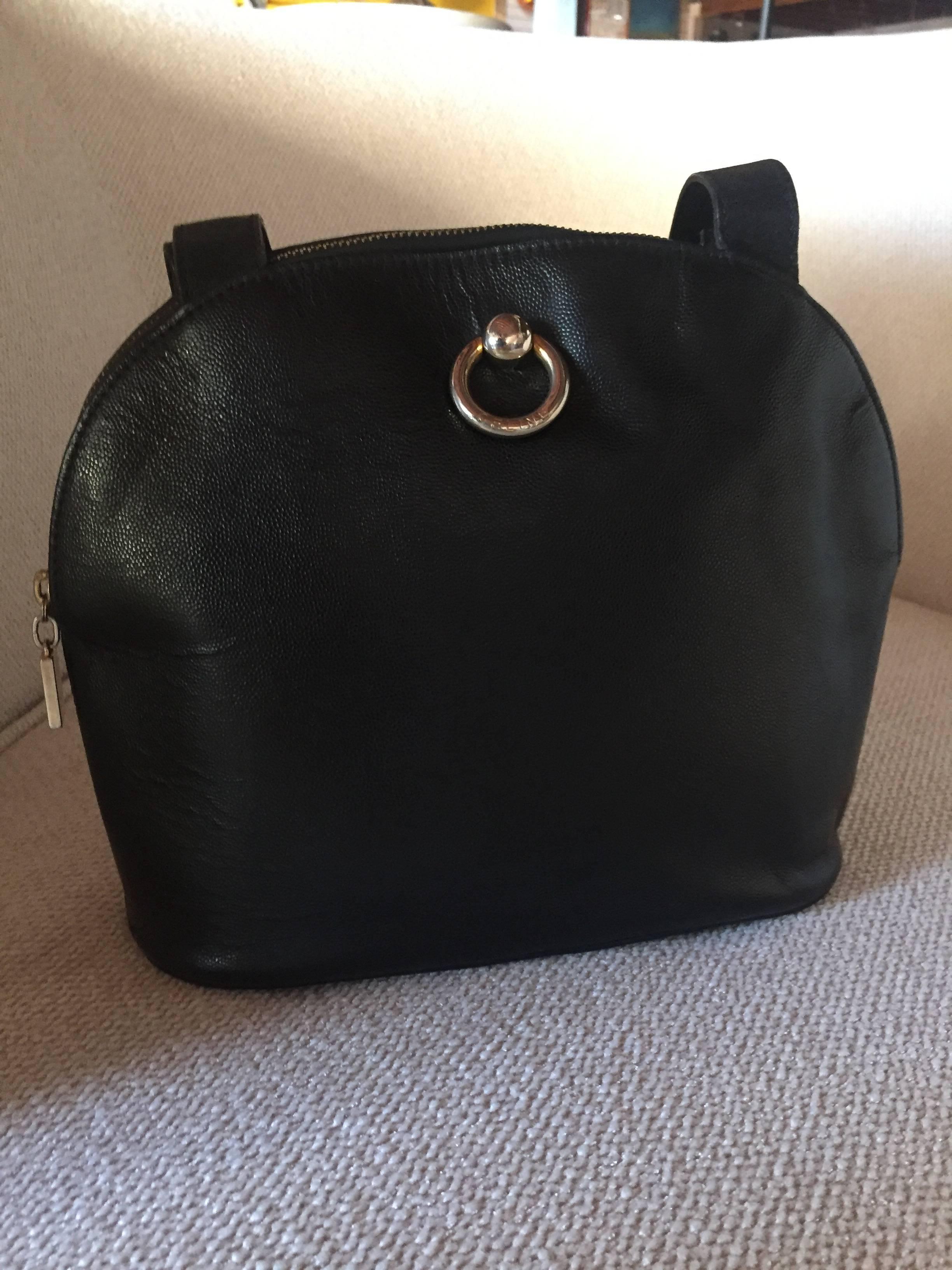 20th Century Rare Celine Black Shoulder Clutch Bag For Sale