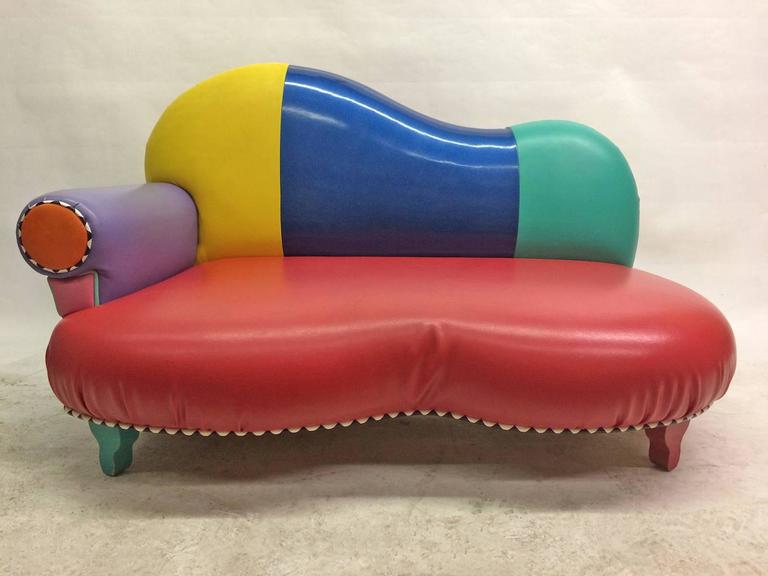 Multicolored Memphis Inspired Sofa By Los Angeles Designer Harry Siegel 