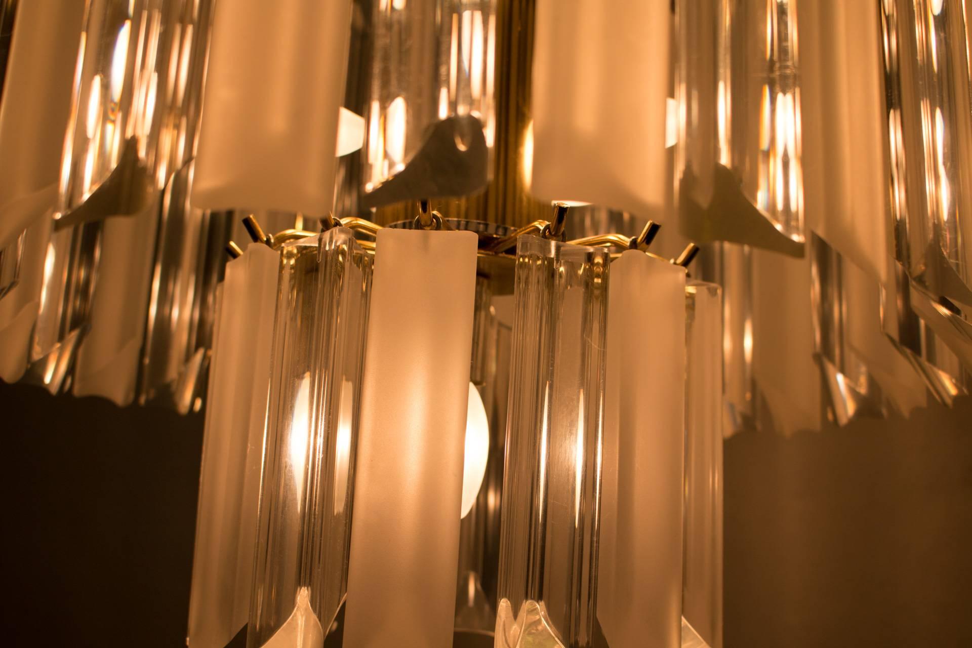 Glistening Lucite Chandelier from the 1980s 1