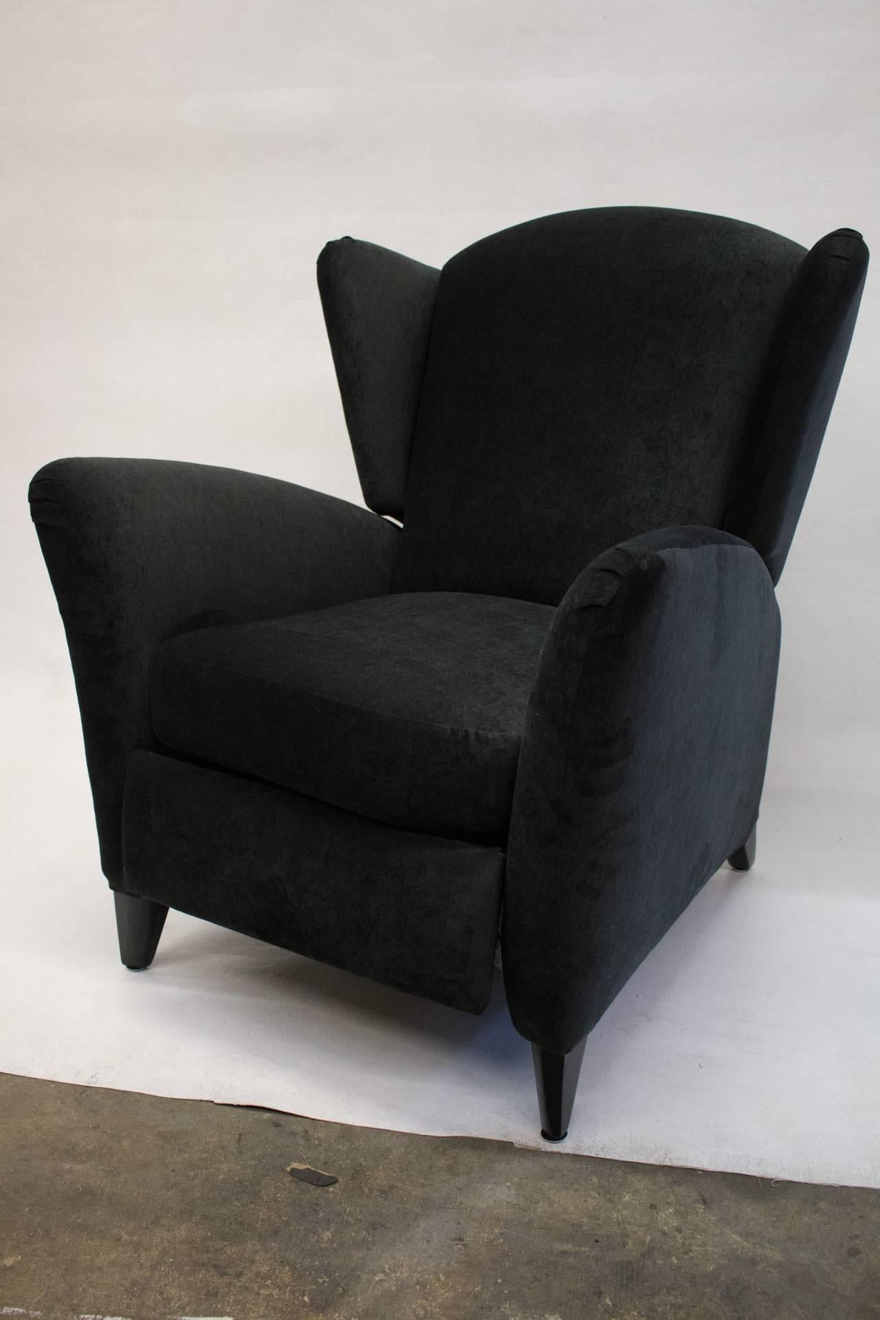 Upholstery Mid-Century Reclining Wingback Chair