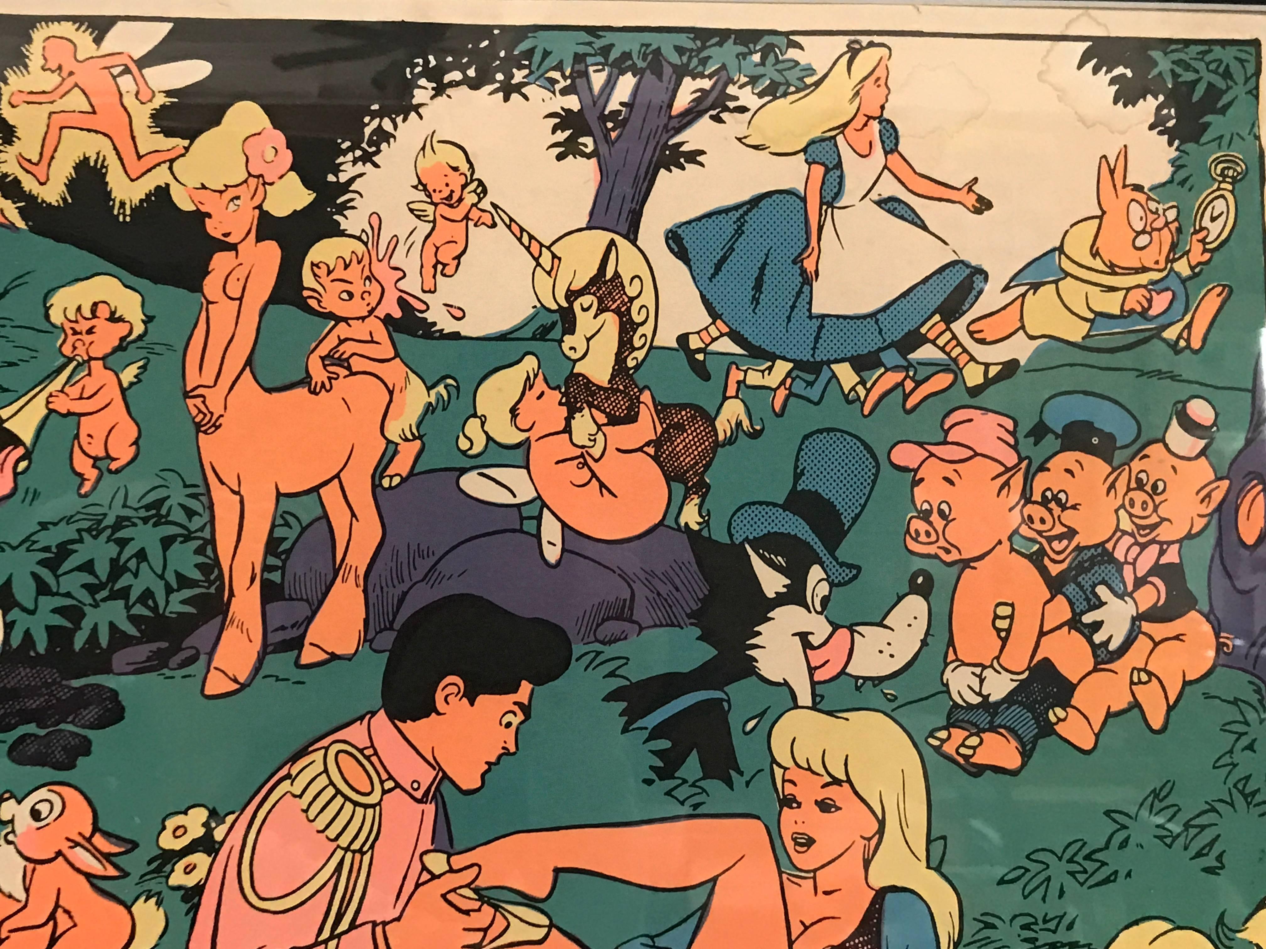 American Original Disney Memorial Orgy Poster by Wally Wood