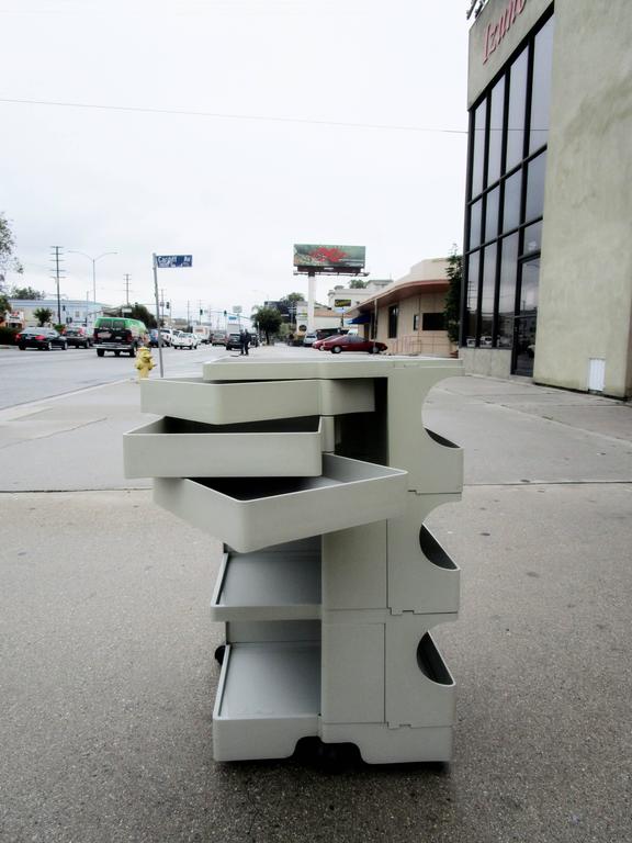 Grey 1970s Plastic Rolling Utility Cart by Joe Colombo at 1stDibs