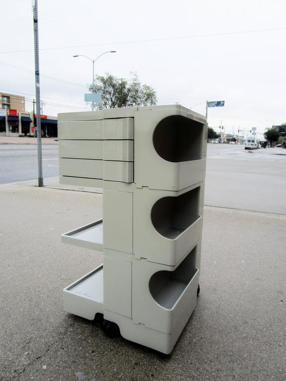Grey 1970s Plastic Rolling Utility Cart by Joe Colombo at 1stDibs