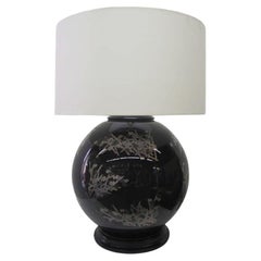 Mid-century Glass Japanese Style Table Lamp