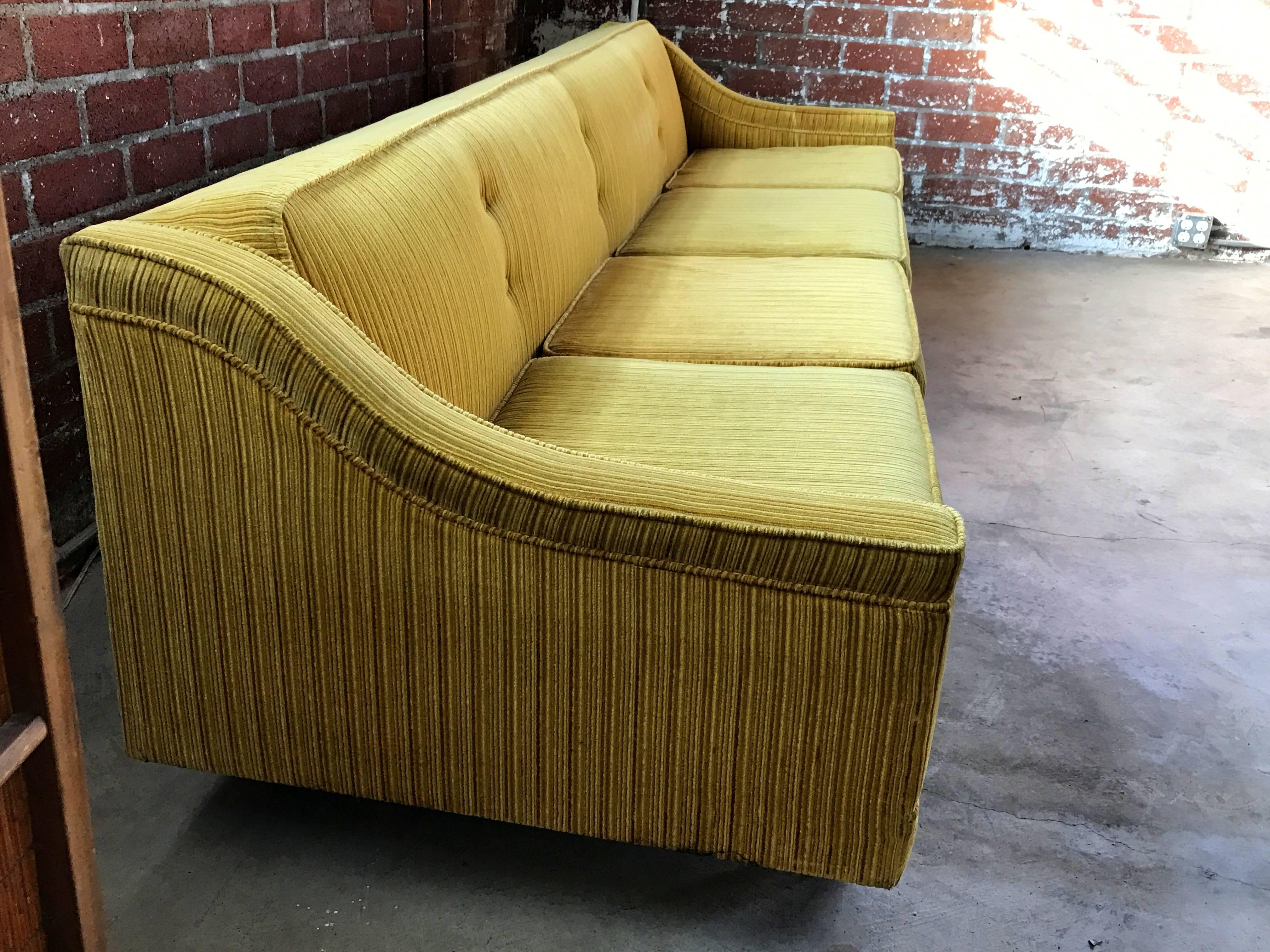 gold corduroy couch
