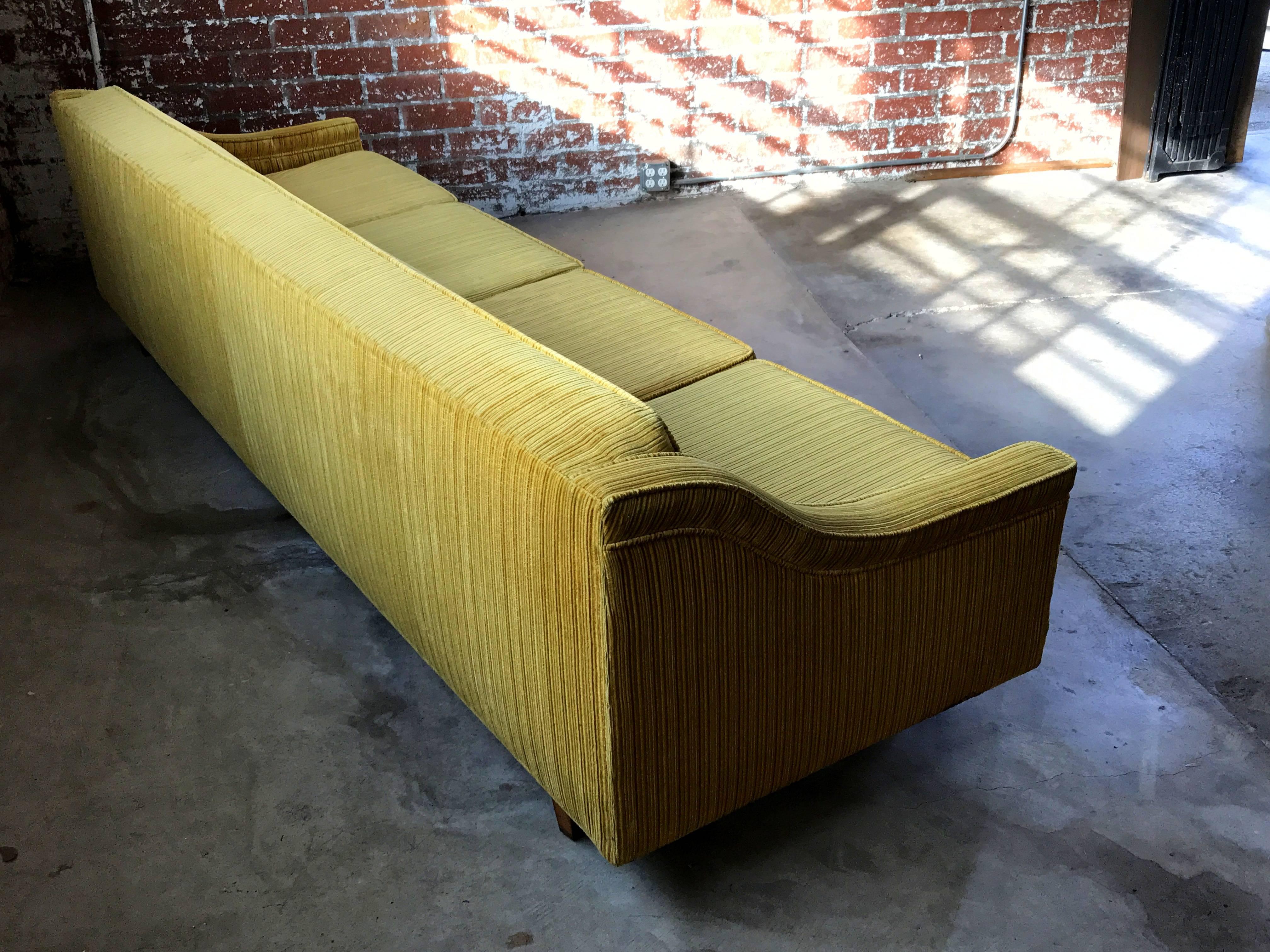 yellow corduroy couch