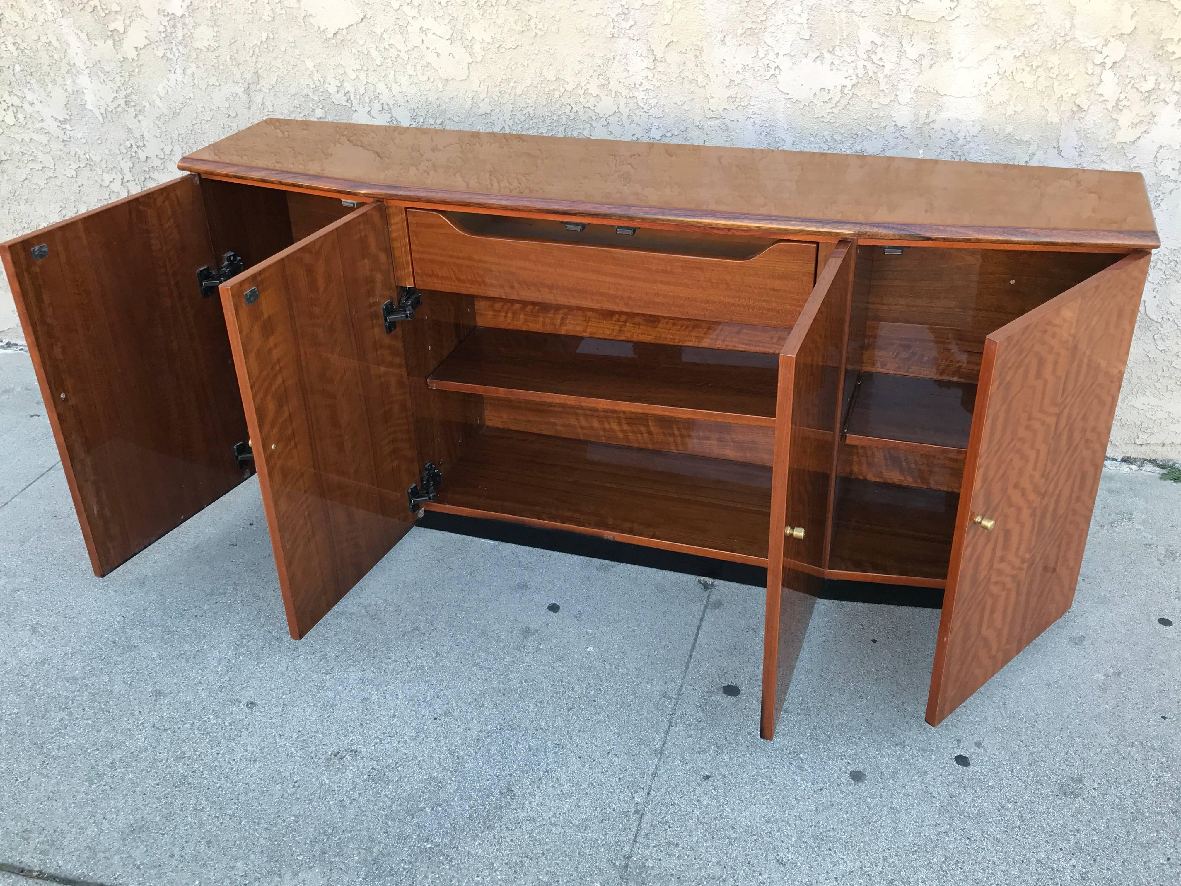 Mid-Century Modern Henredon Tiger Koa Wood Credenza