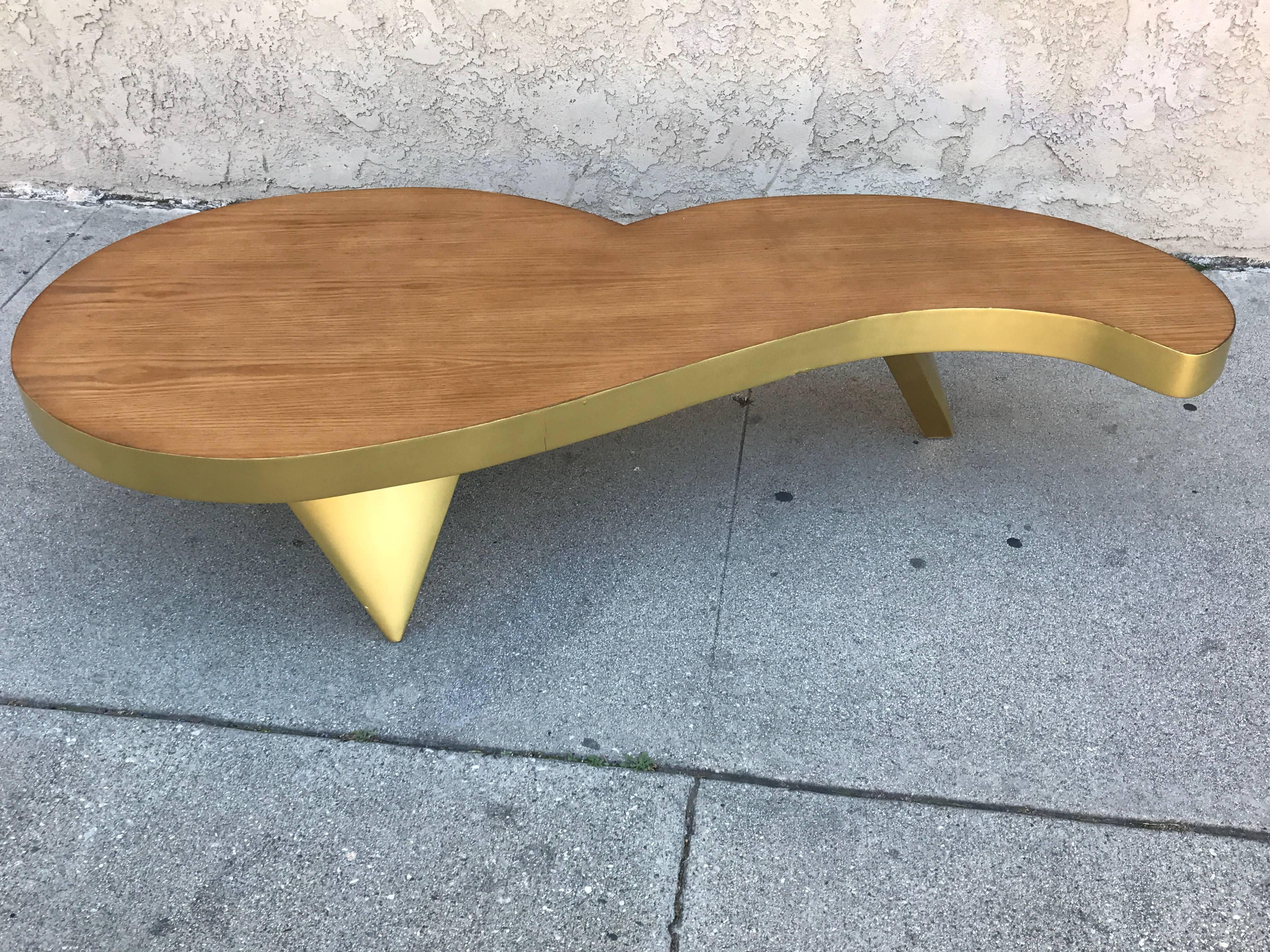 American Unusual and Whimsical Shape 1980s Coffee Table