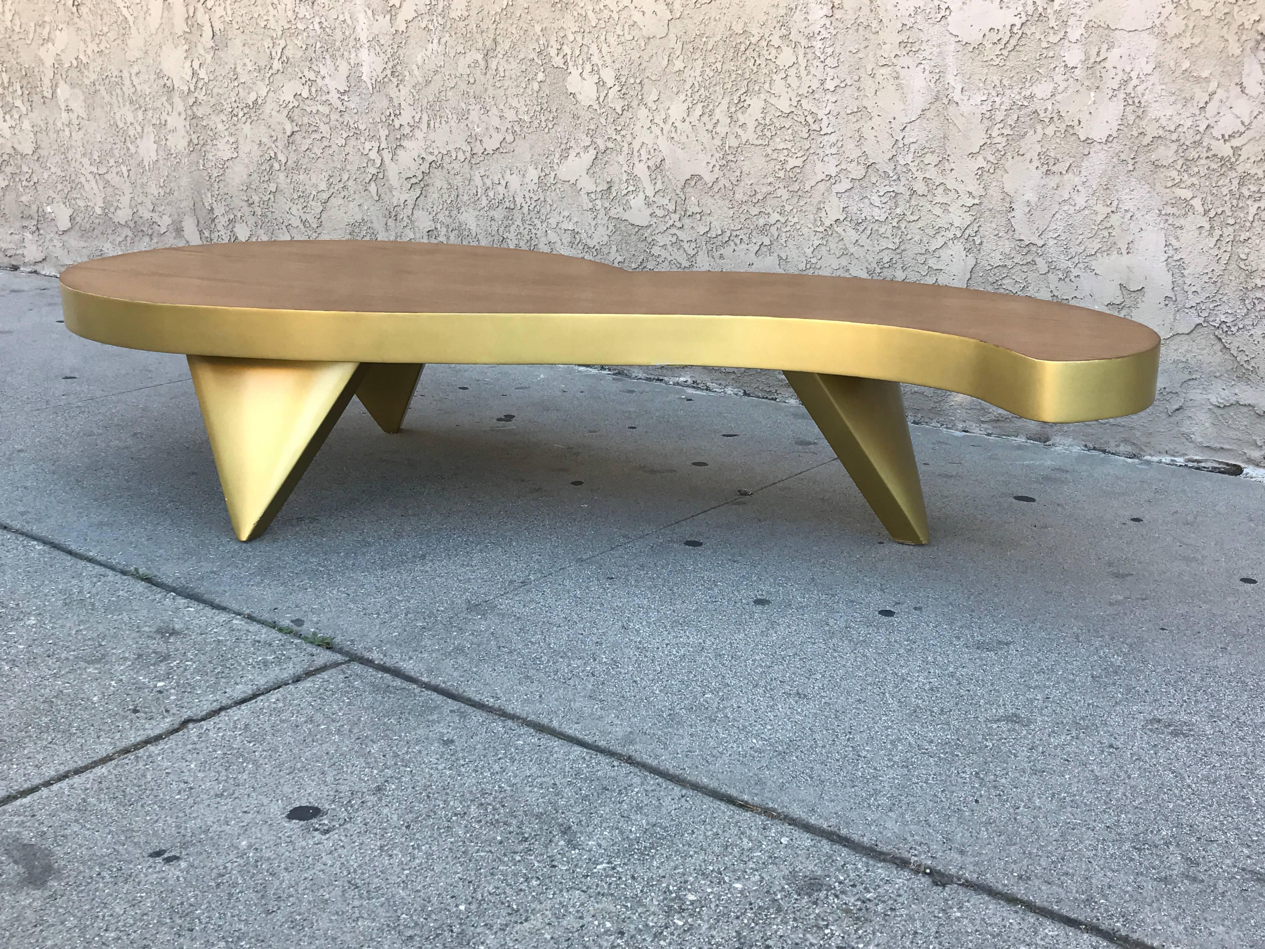 Unusual and Whimsical Shape 1980s Coffee Table In Excellent Condition In Pasadena, CA