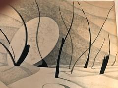"Le Chemin Qui Finit" Wood Block Lithgraph by Yuki Rei