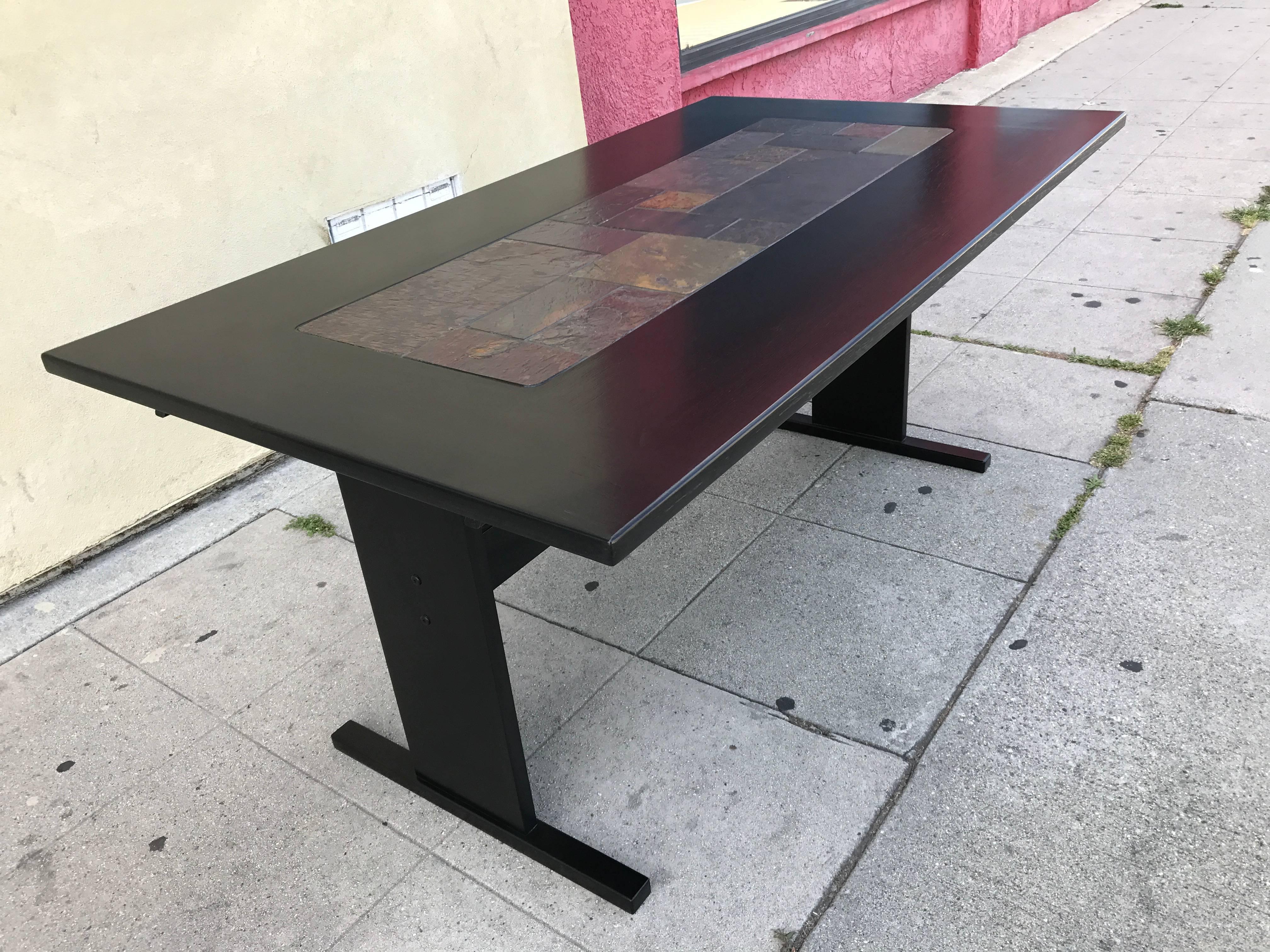 slate tile top dining table