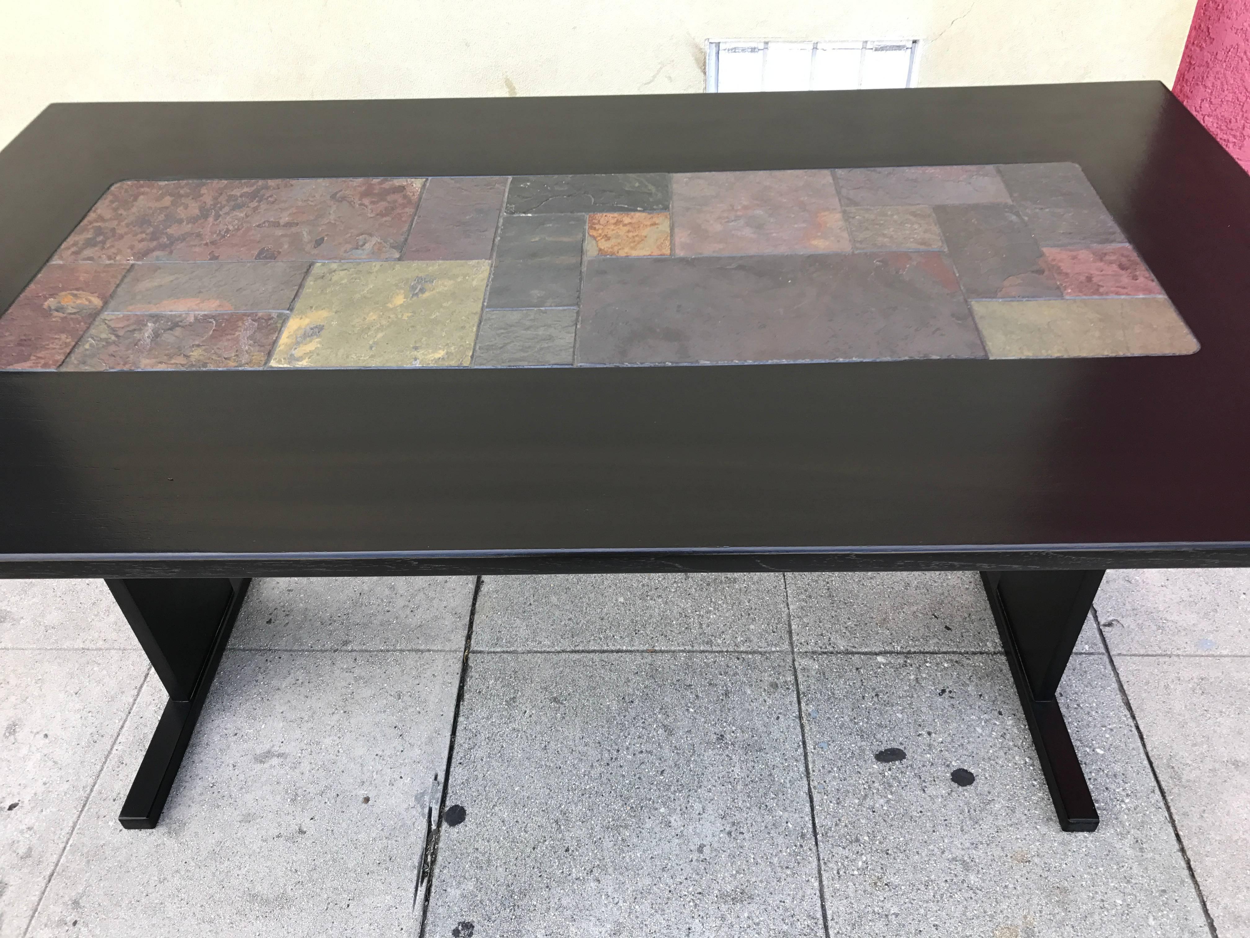 slate tile dining table