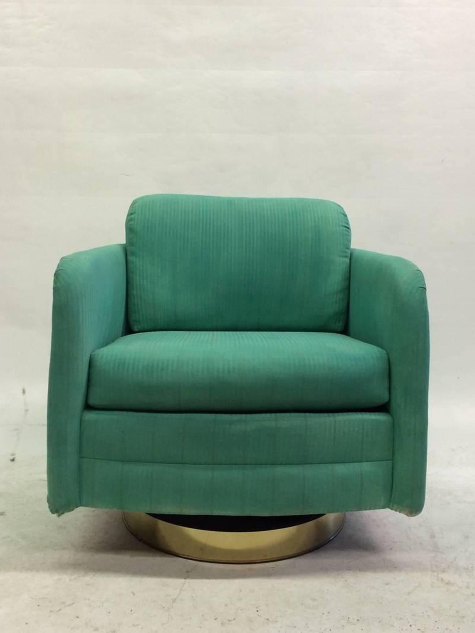 Late 20th Century Milo Baughman Swivel Chair