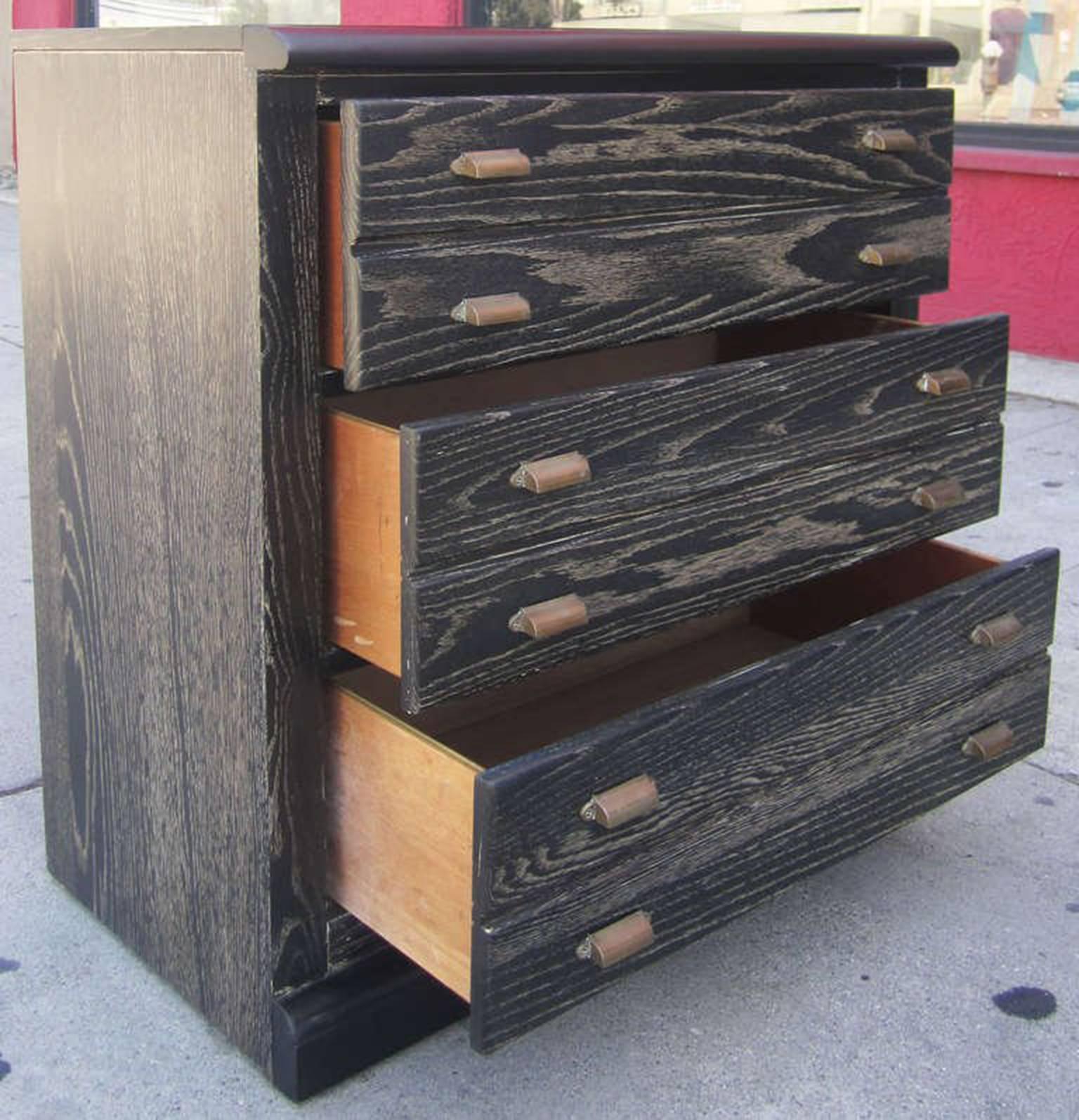 American Petite Mid-Century Cerused Dresser by Bassett
