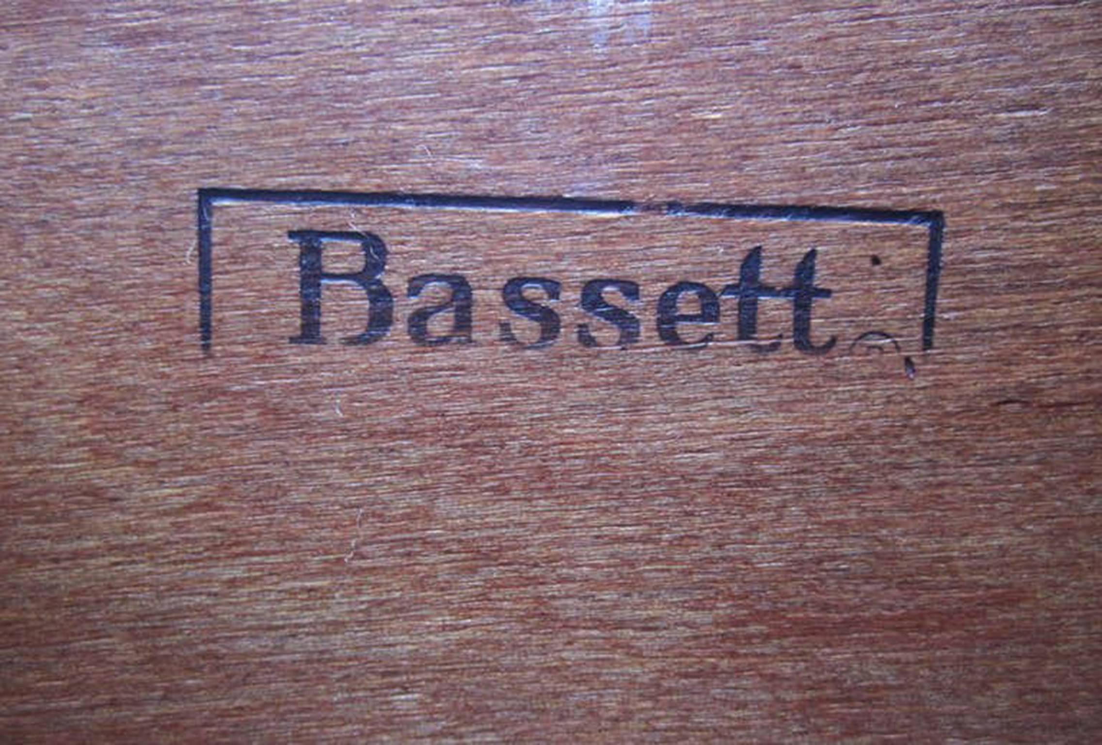 Brass Petite Mid-Century Cerused Dresser by Bassett