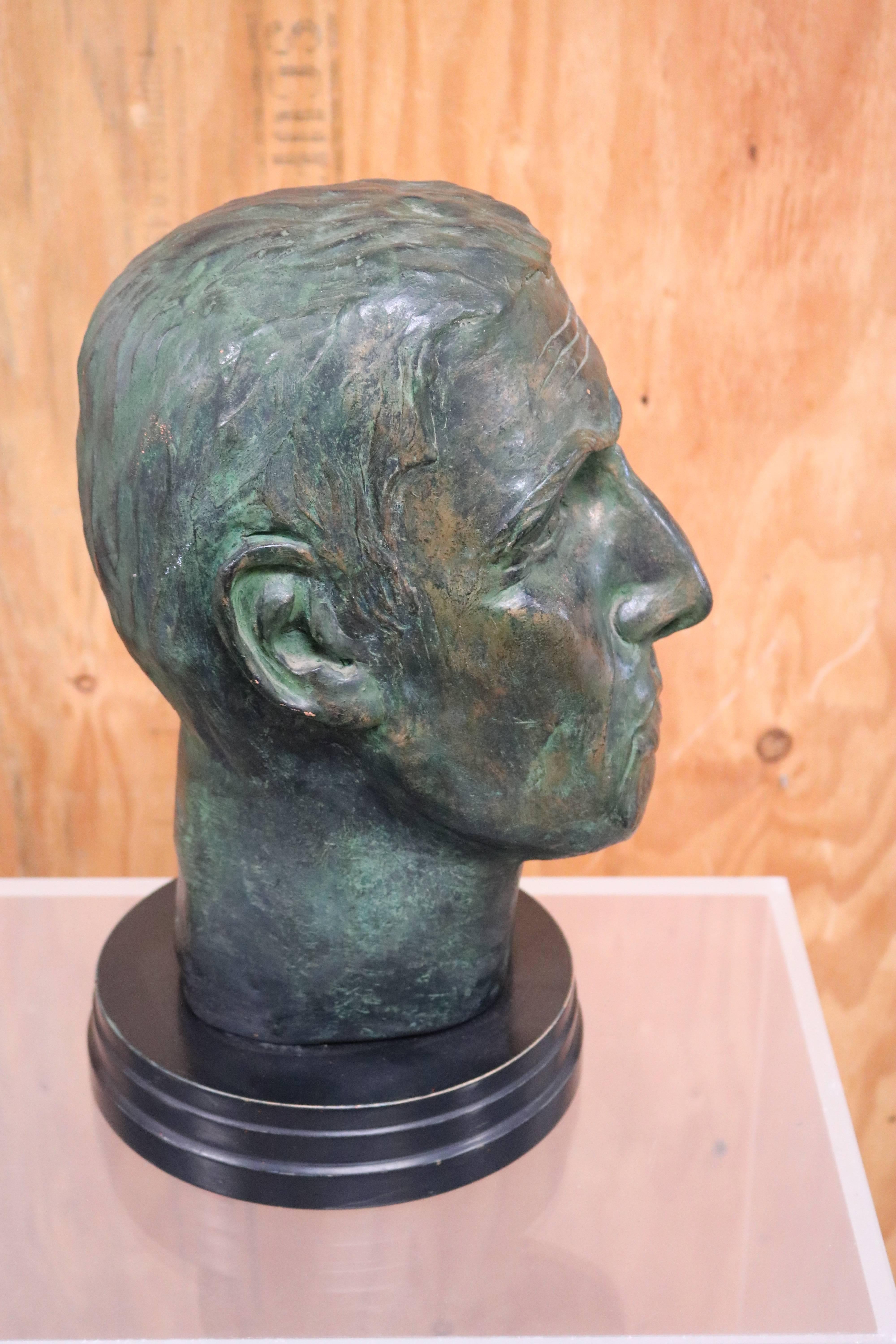 Julius Caesar Head Sculpture In Excellent Condition In Pasadena, CA