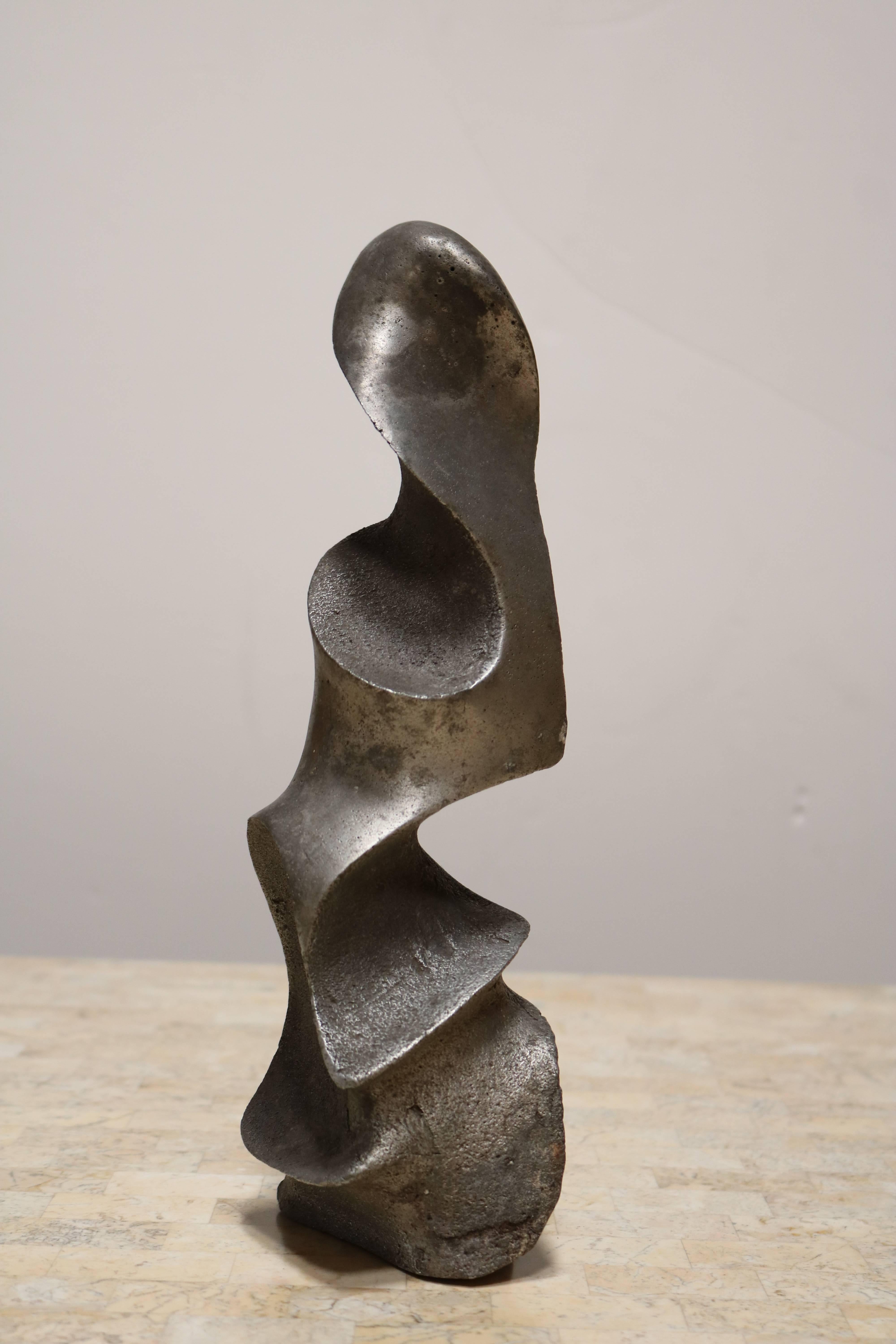 Strong and Expressive Abstract Lead Sculpture 1