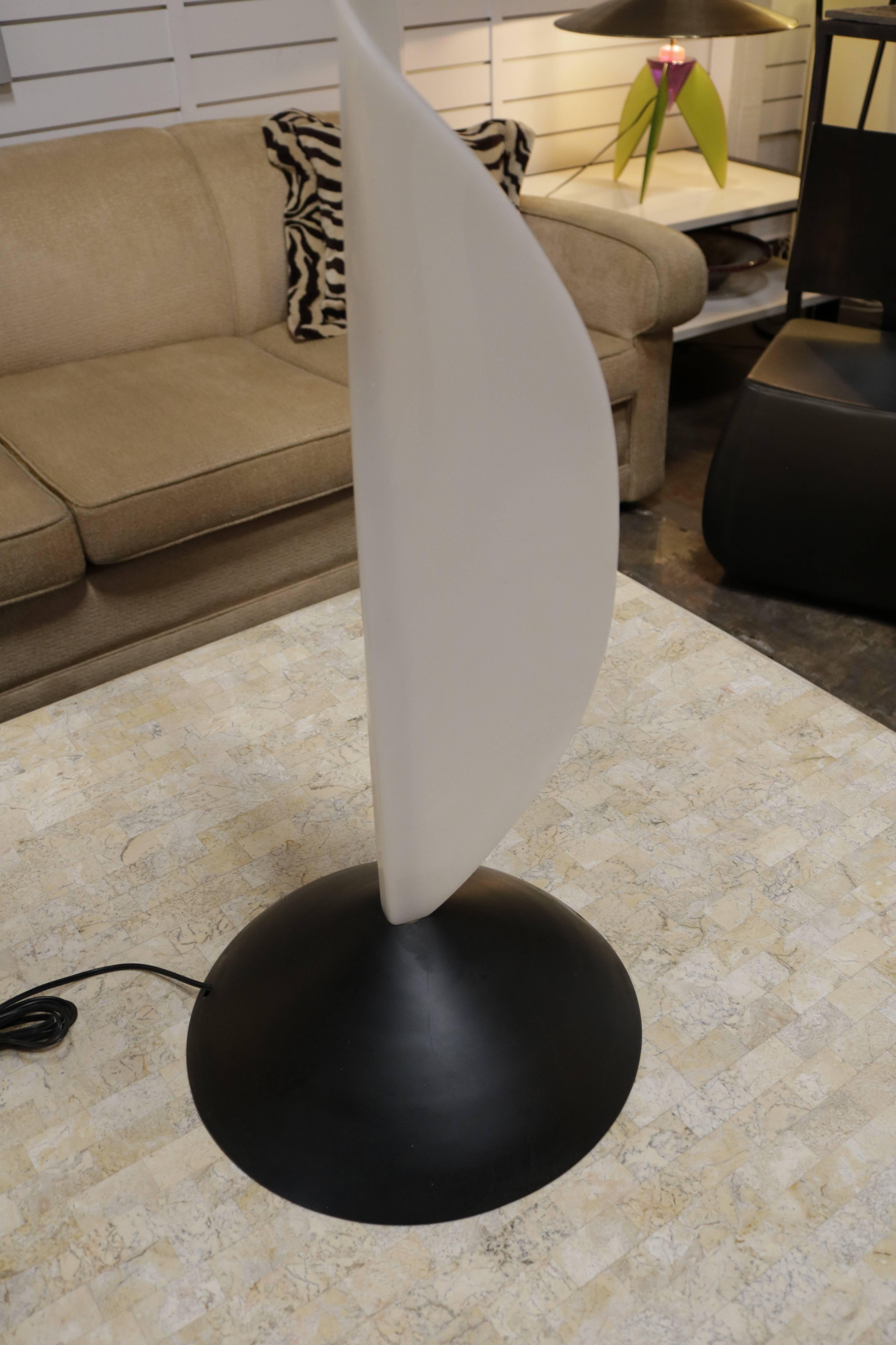 Canadian Undulating Resin Floor Lamp by Rougier