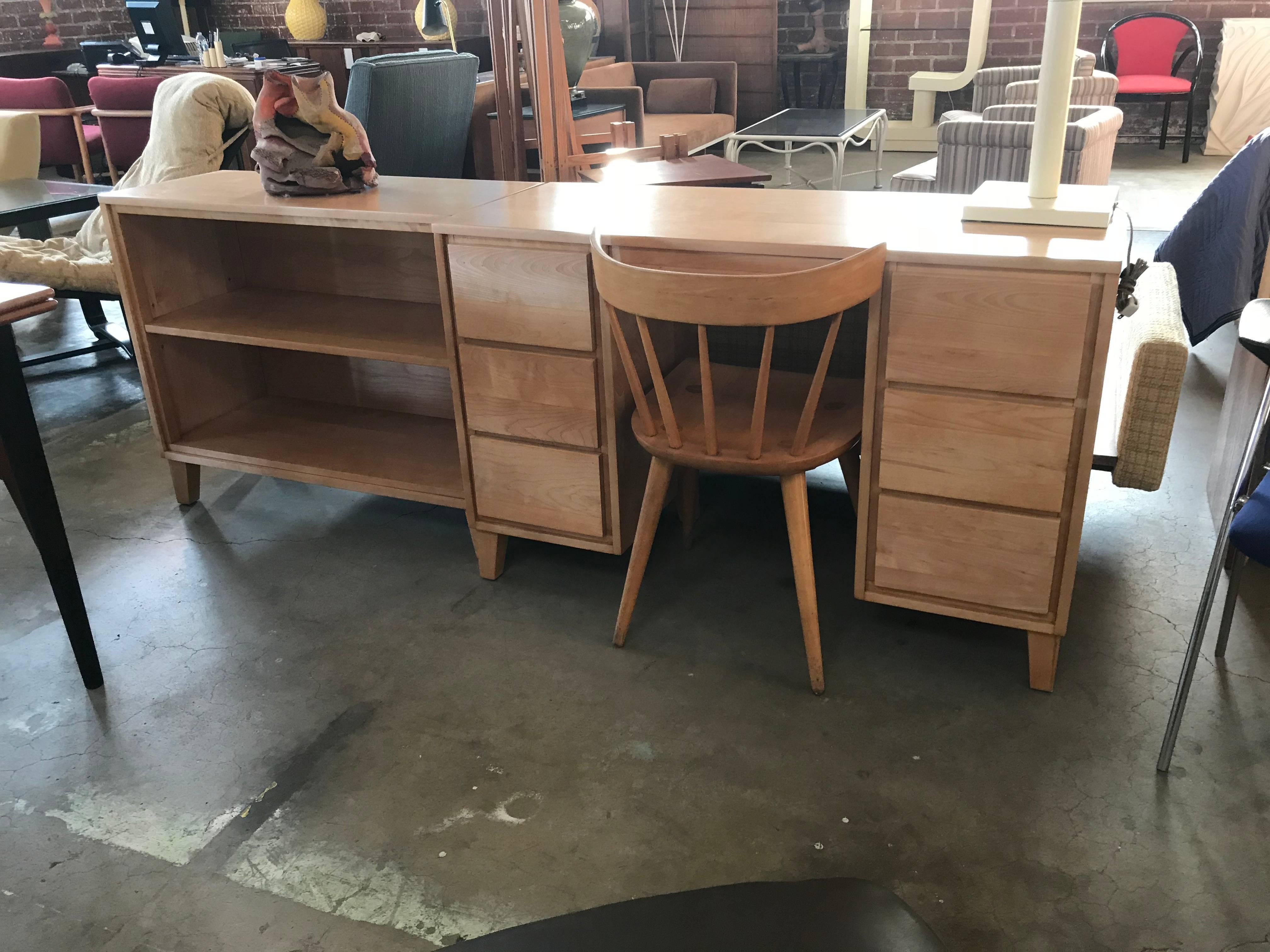 Mid-20th Century Russel Wright for Conant Ball Desk and Bookshelf Set