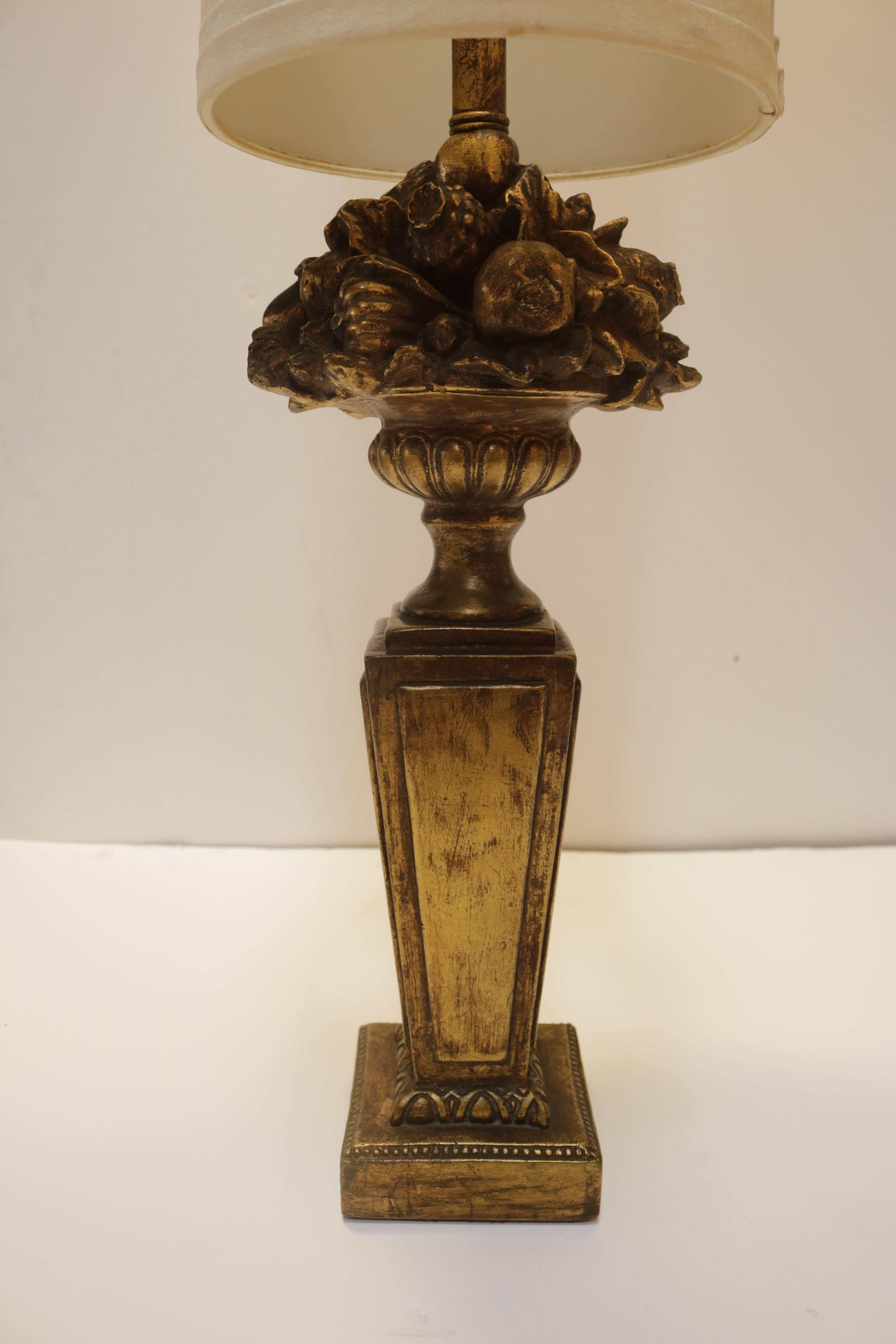 American Gilded Hollywood Regency Table Lamp