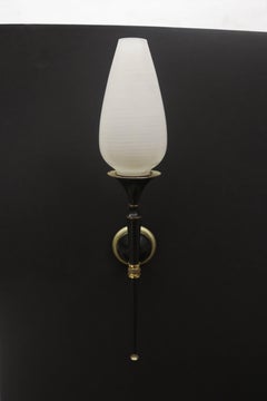 Single 1950s French Torch Sconce
