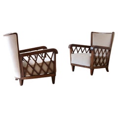 Maurizio Tempestini  Pair of armchairs in shaped wood