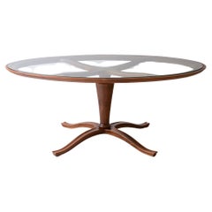 Splendido tavolo ovale in legno del 1940