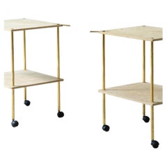 Pair of Azucena brass coffee tables