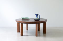 Large 1930's coffee table in walnut veneer