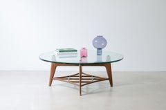 Gio Ponti's low table with four shaped wooden legs