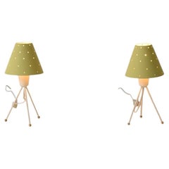 Lampes de chevet en métal des années 1950