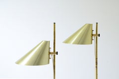 Lampadaire en laiton de style moderniste de Hans-Agne Jakobsson