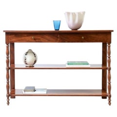 1800 servante French console table with refined legs