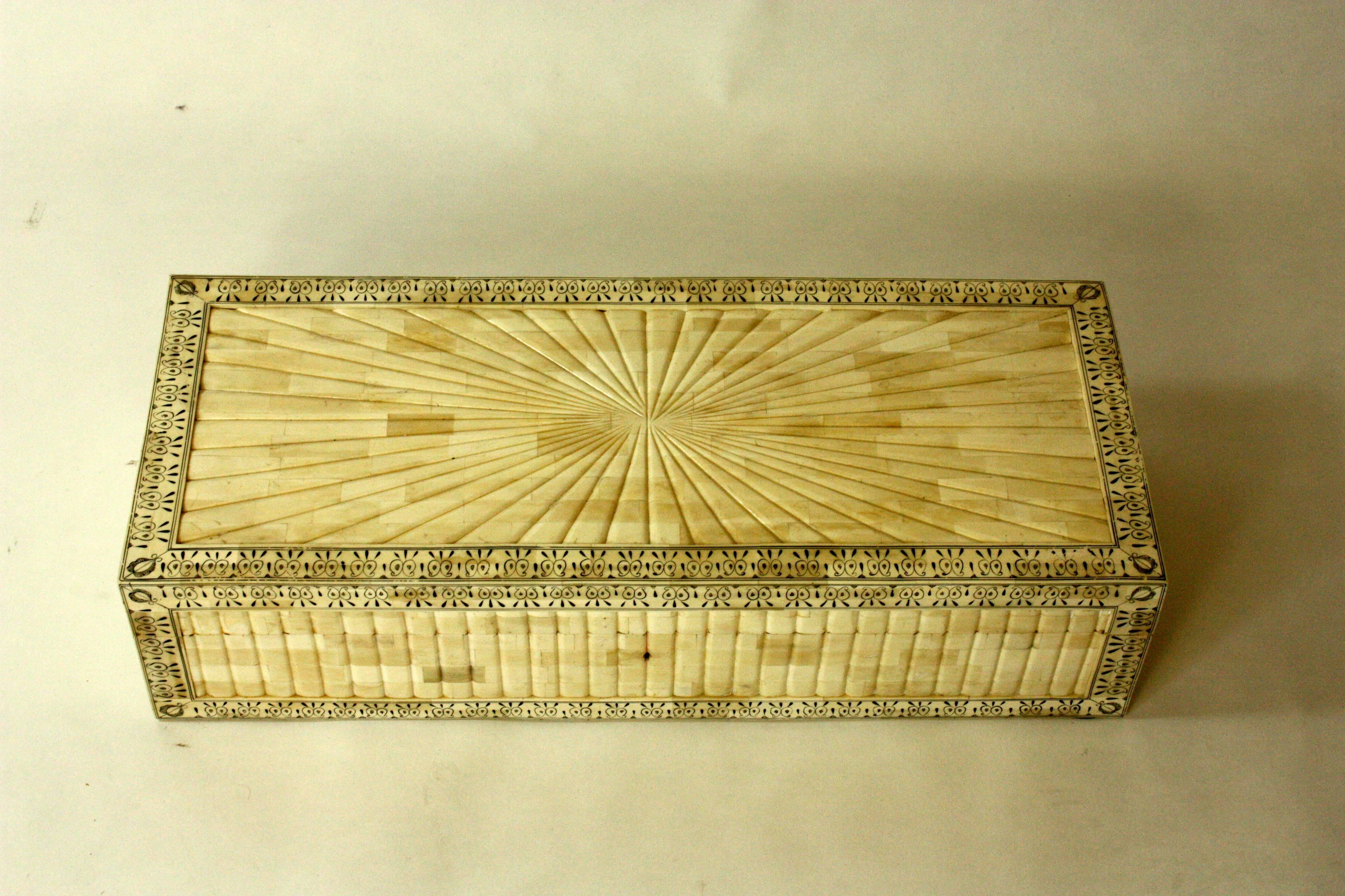 Neoclassical Marrokesh Bone Box For Sale