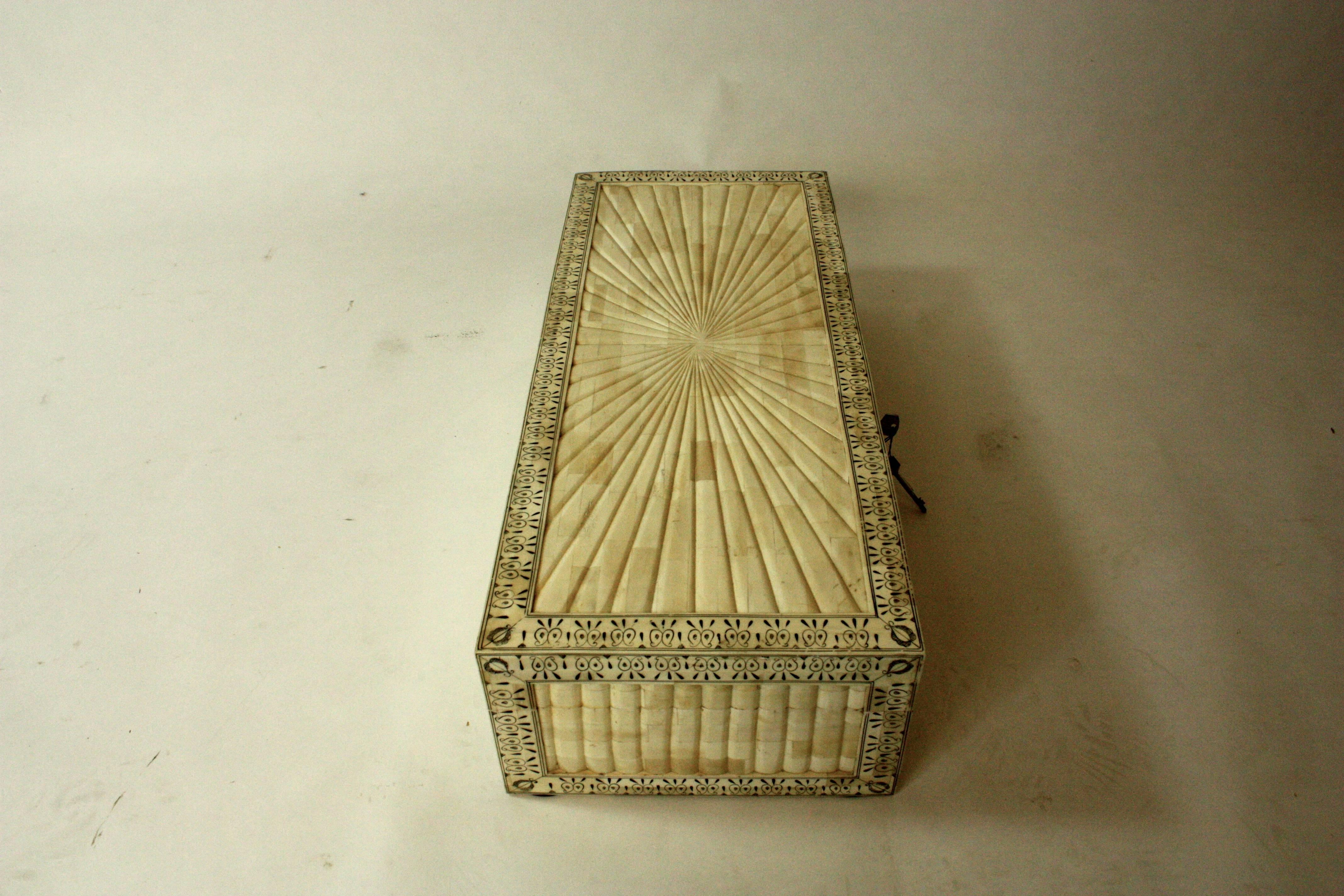English Marrokesh Bone Box For Sale