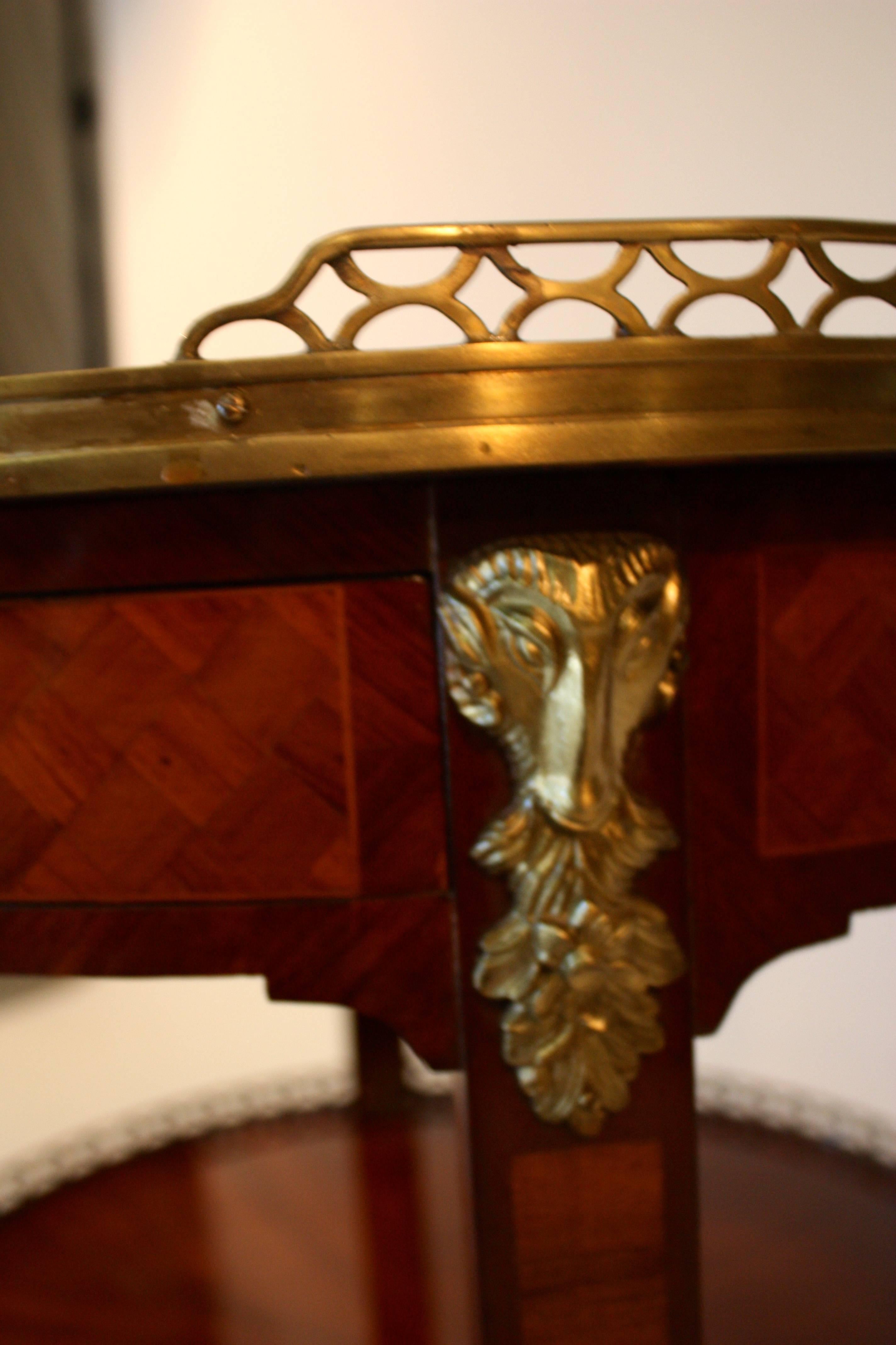 Early 20th Century Brass Trimmed Side Table