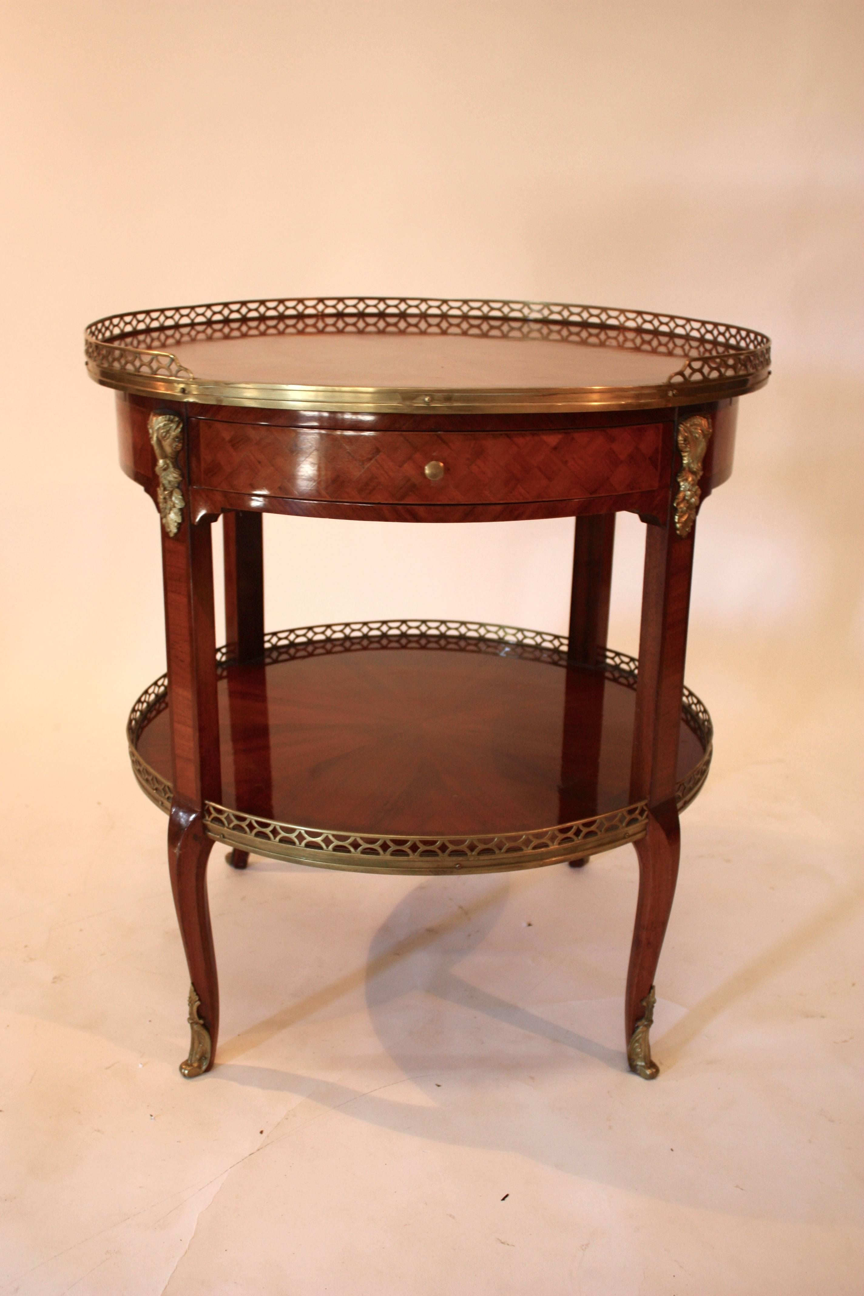 Brass Trimmed Side Table 1