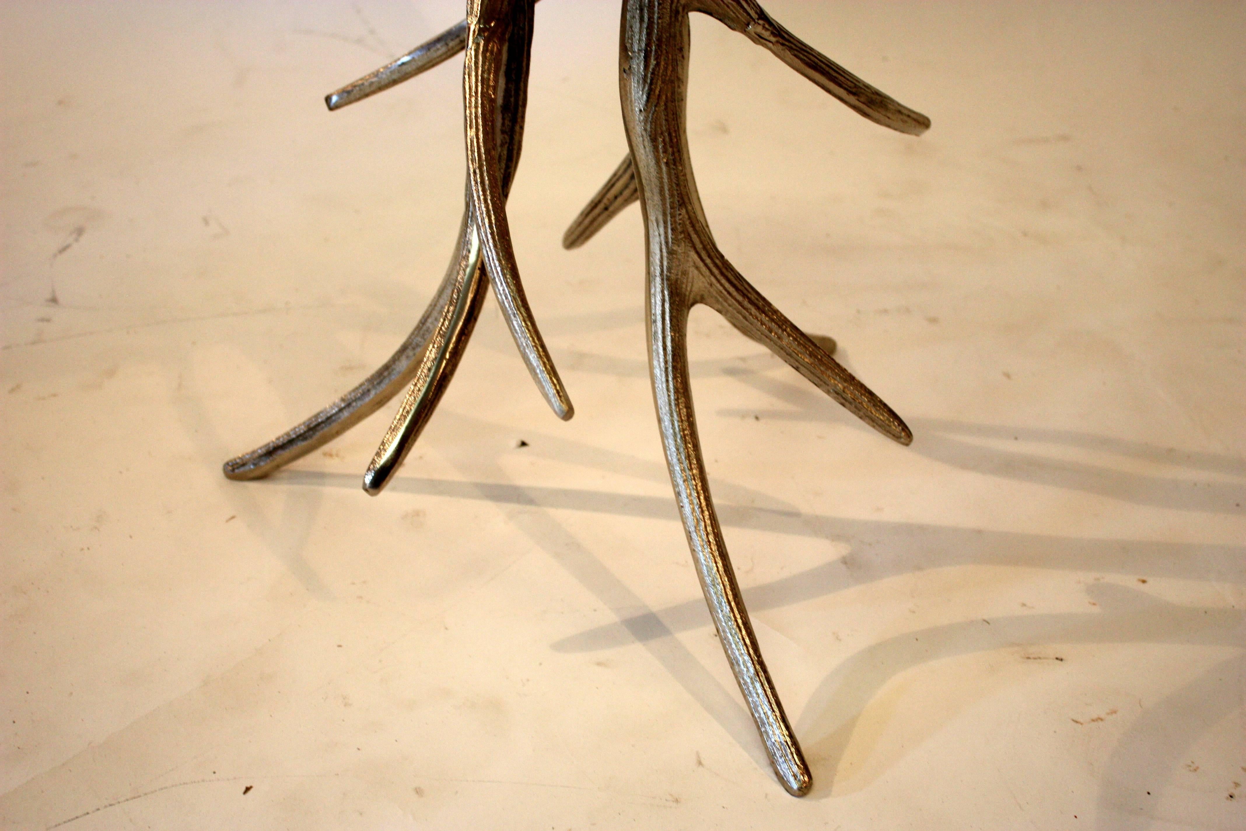Silver Gilt Antler Table In Excellent Condition For Sale In Southampton, NY