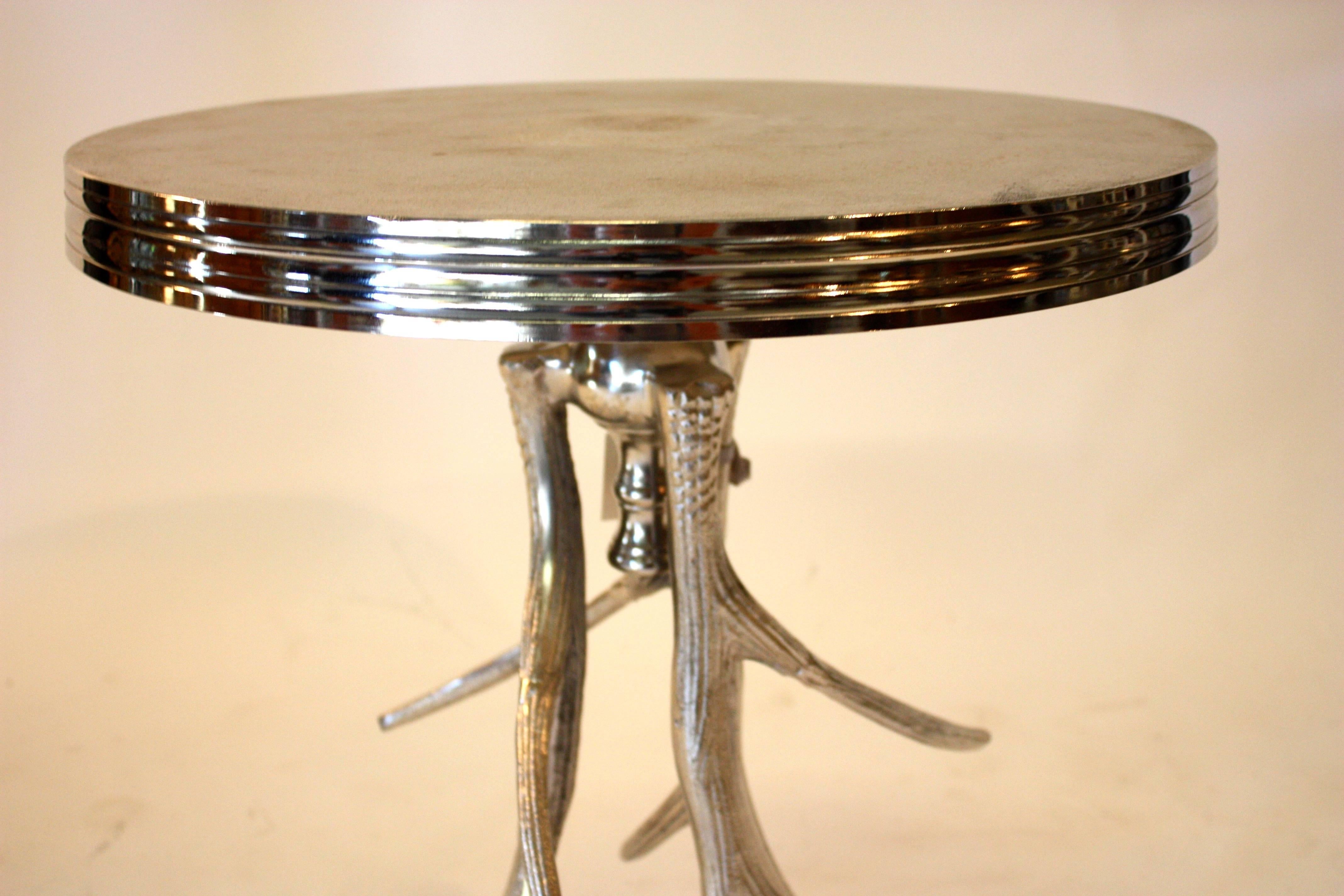 Late 20th Century Silver Gilt Antler Table For Sale