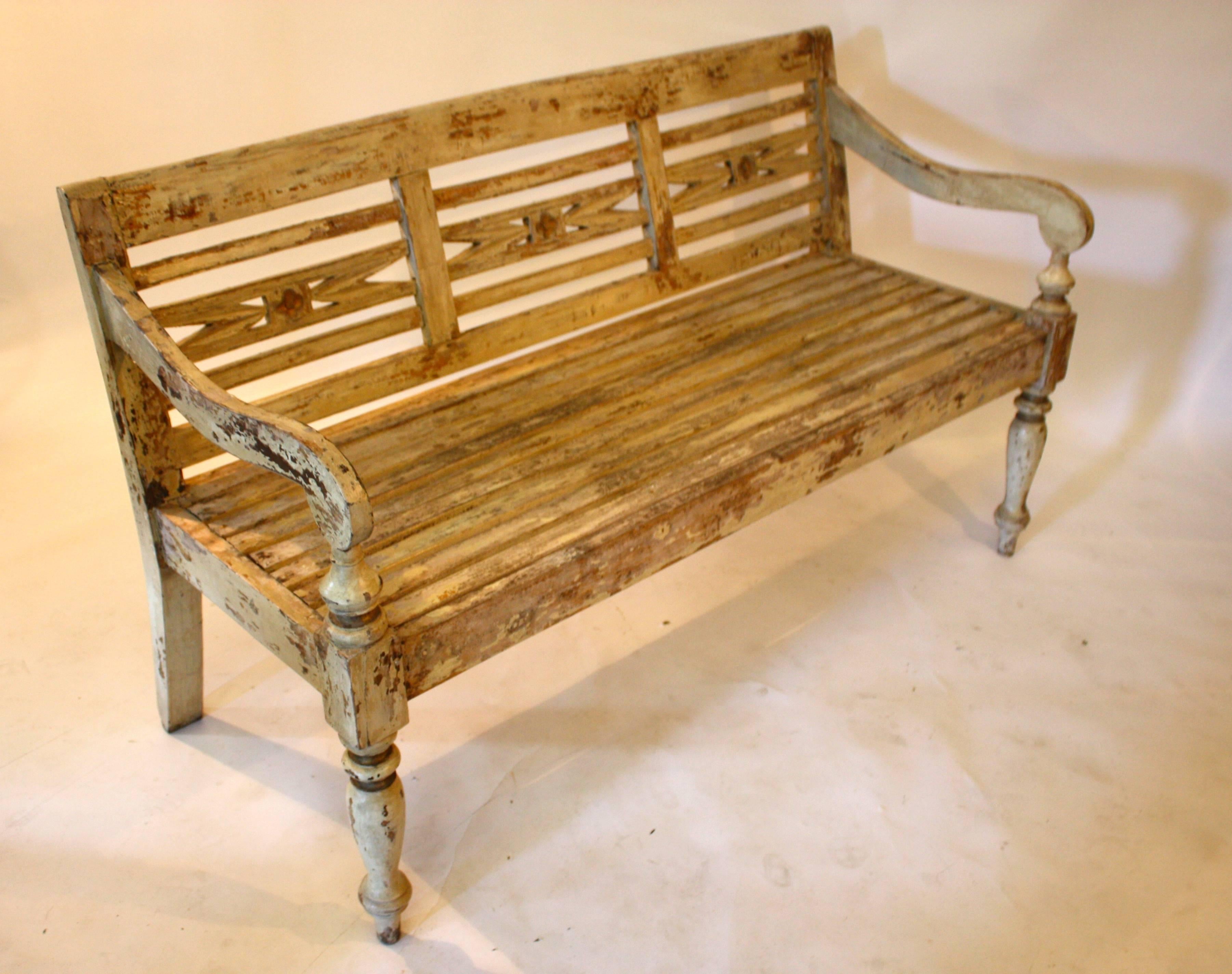 Mid-20th Century Colonial Bench