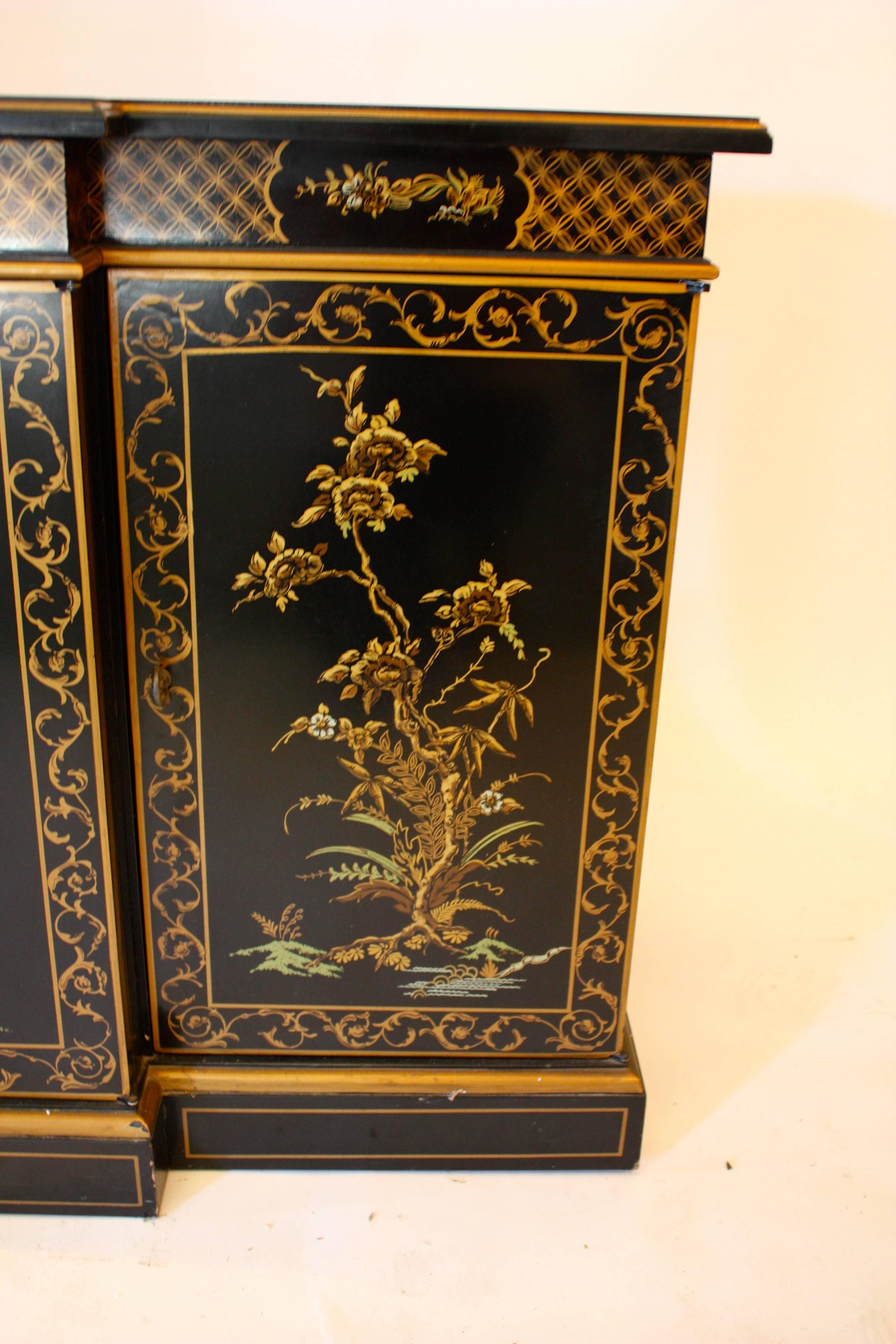 Mid-20th Century Chinoiserie Console Cabinet For Sale