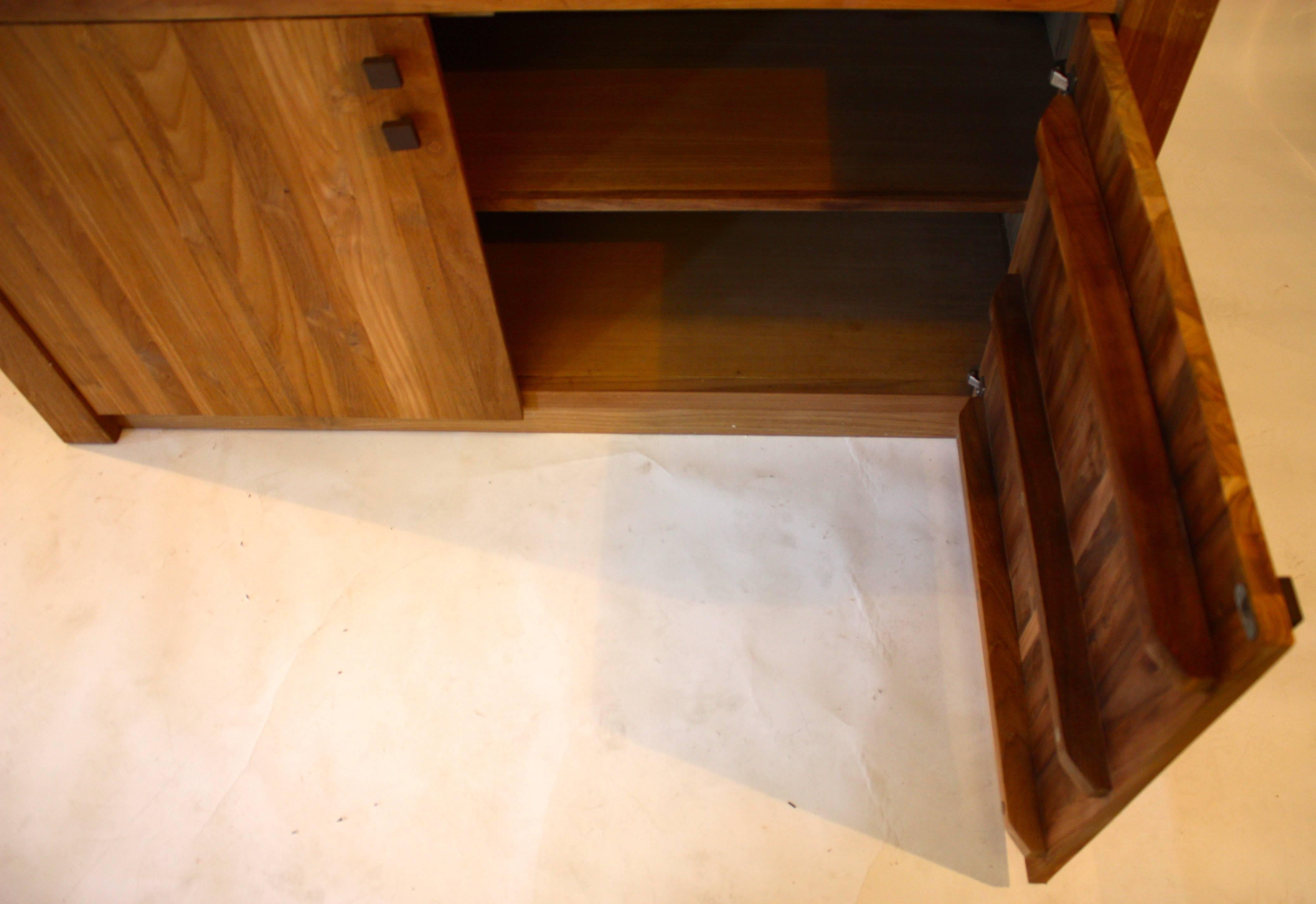 Cypress wood cabinet. Sleek, beautiful lines.