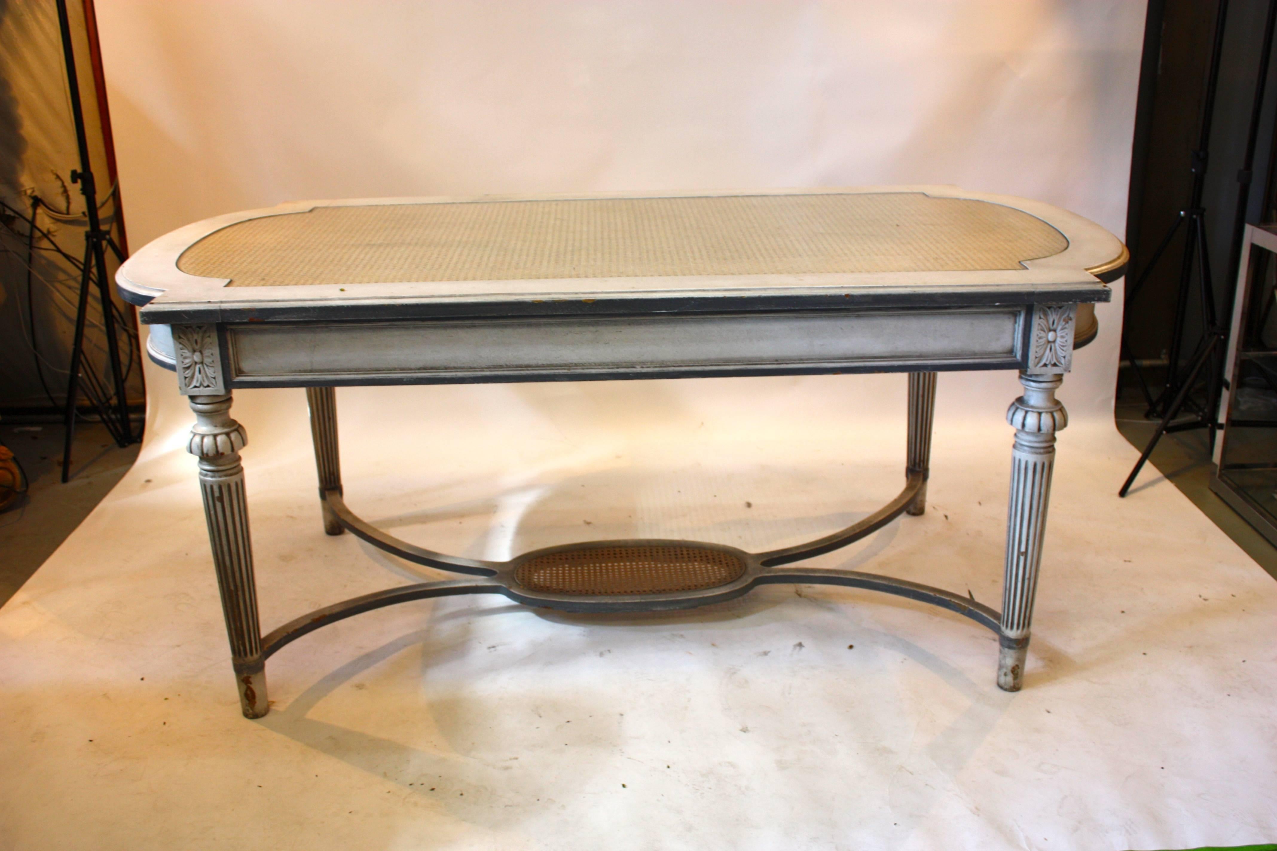Gustavian Cane Top Table For Sale 1