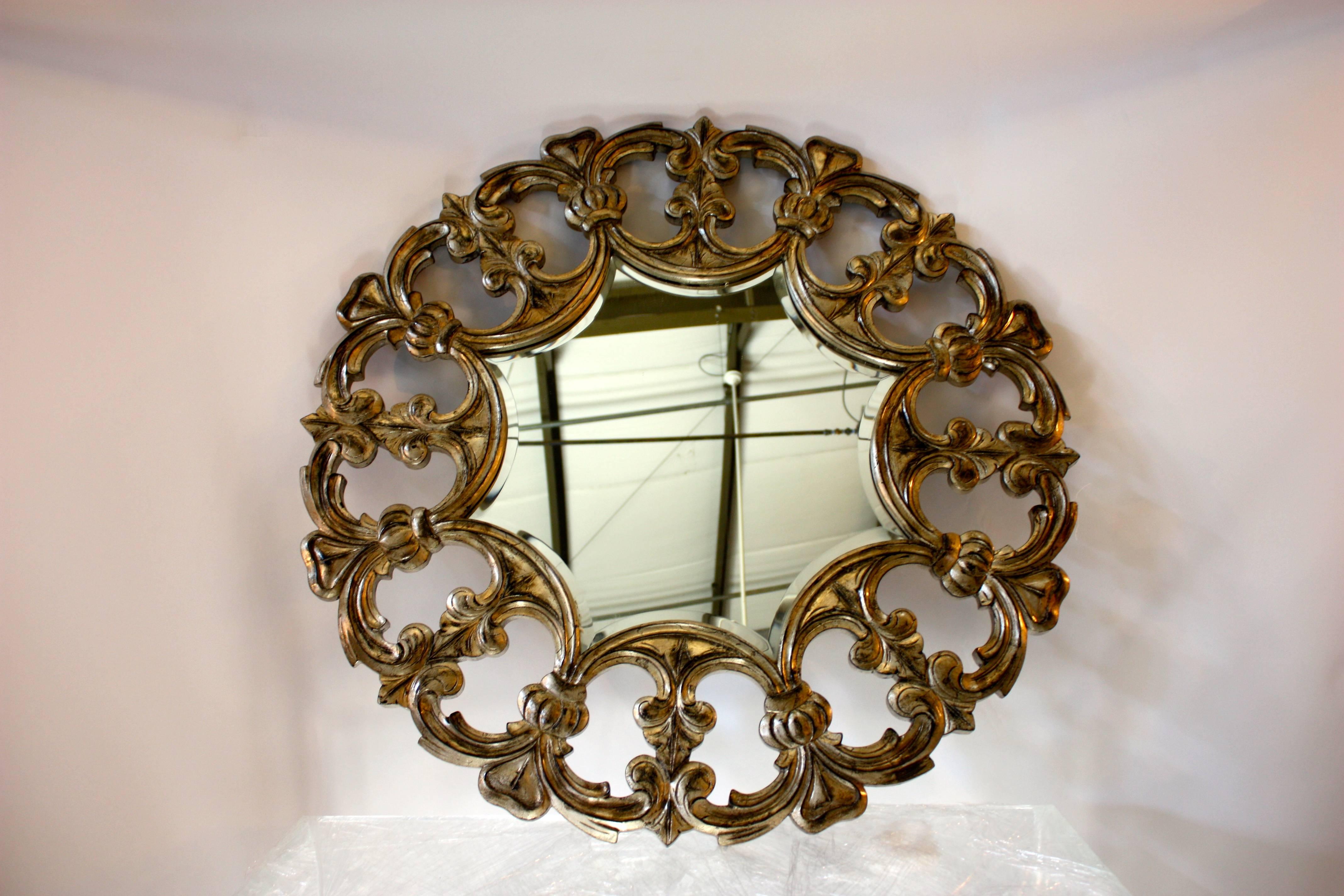 Baroque styled wall mirror.