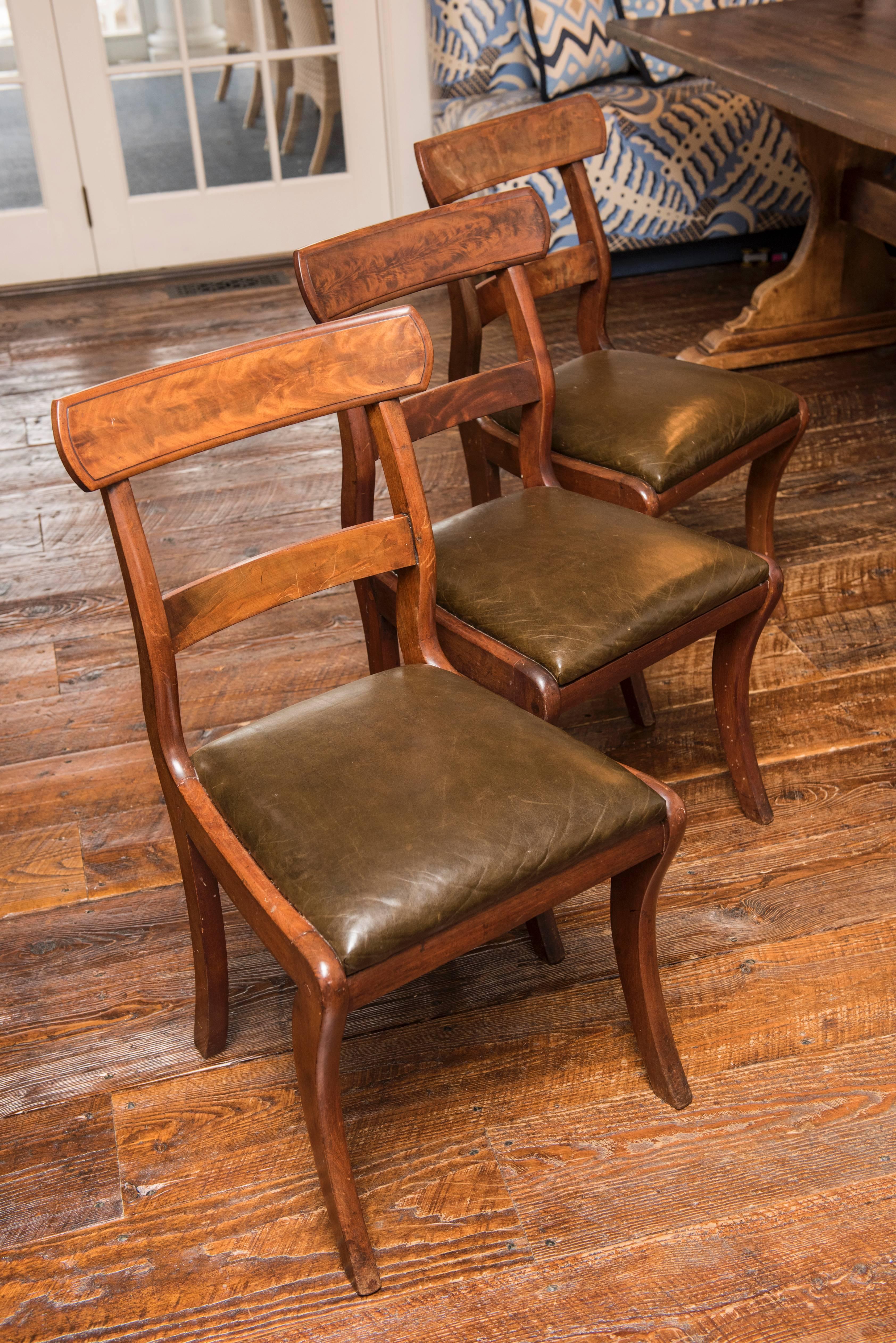 Three English Chairs In Good Condition For Sale In Southampton, NY