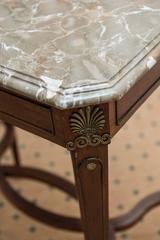 Marble-Topped Side Table