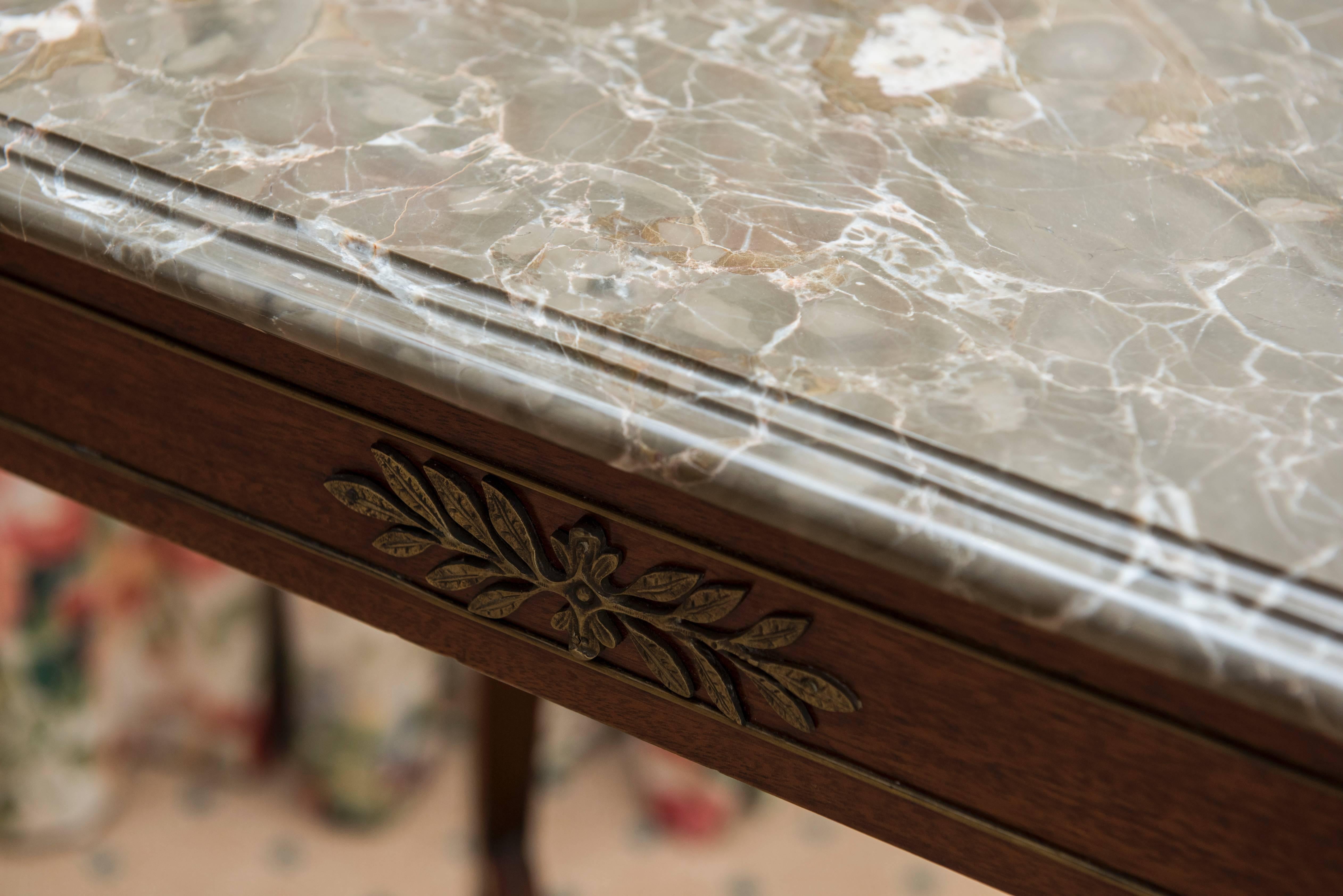 Late 19th Century Marble-Topped Side Table For Sale