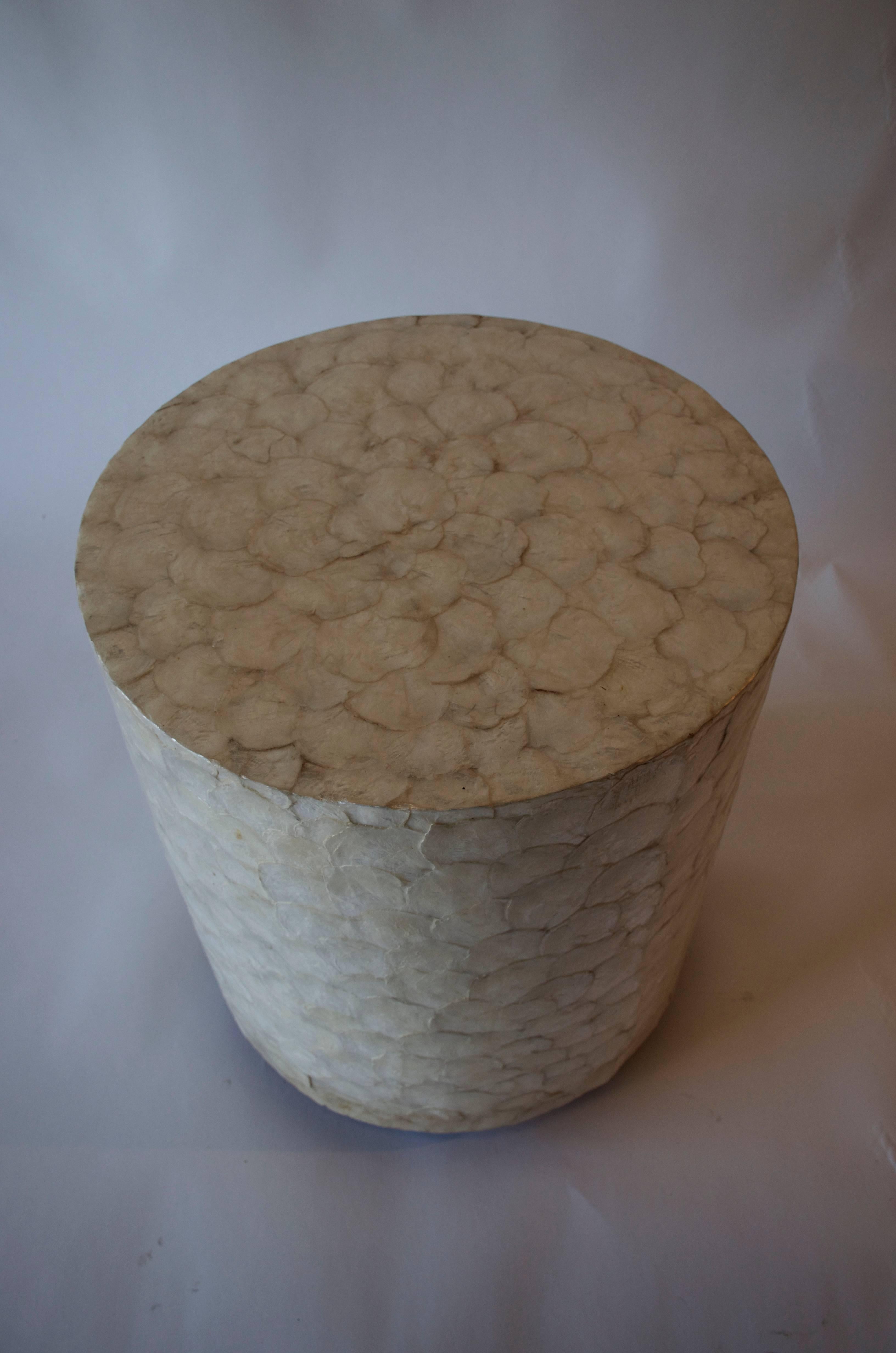 Late 20th Century Capiz Shell Side Table For Sale