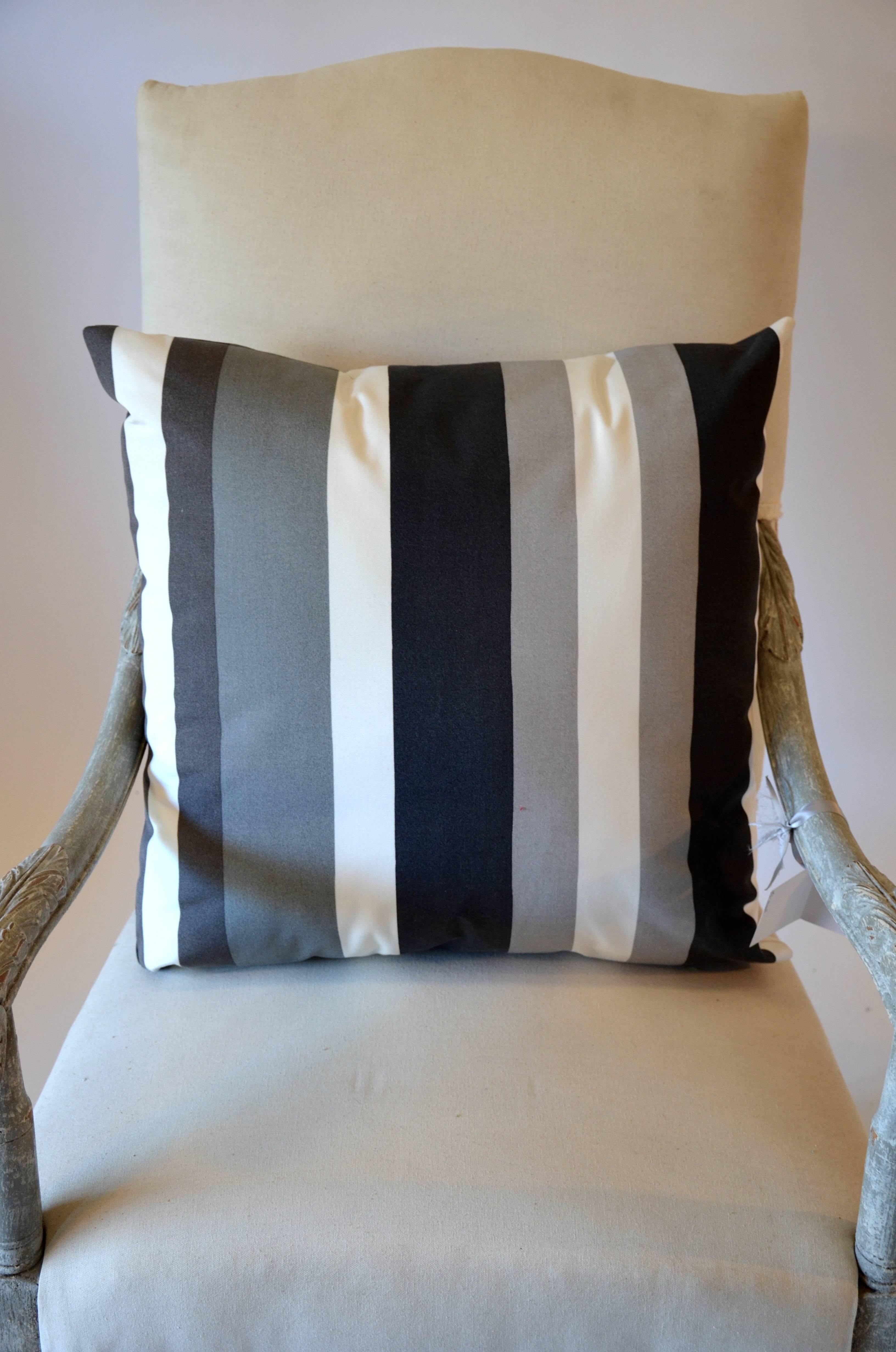 Modern Awning Stripe Pillow For Sale 2
